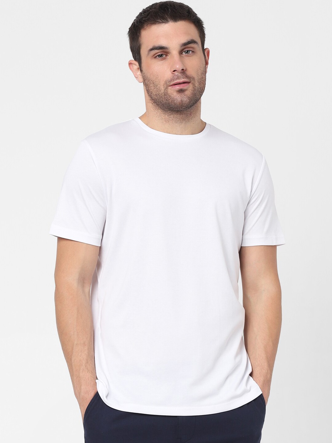 

SELECTED Men White Organic Cotton T-shirt