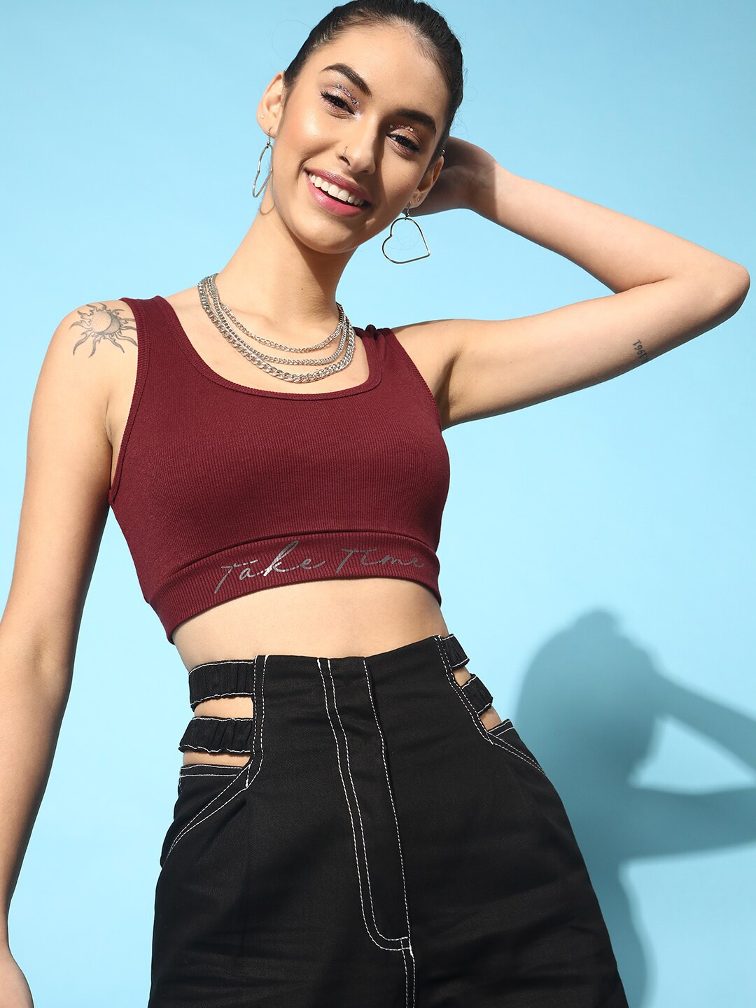 

STREET 9 Women Gorgeous Red Solid Top
