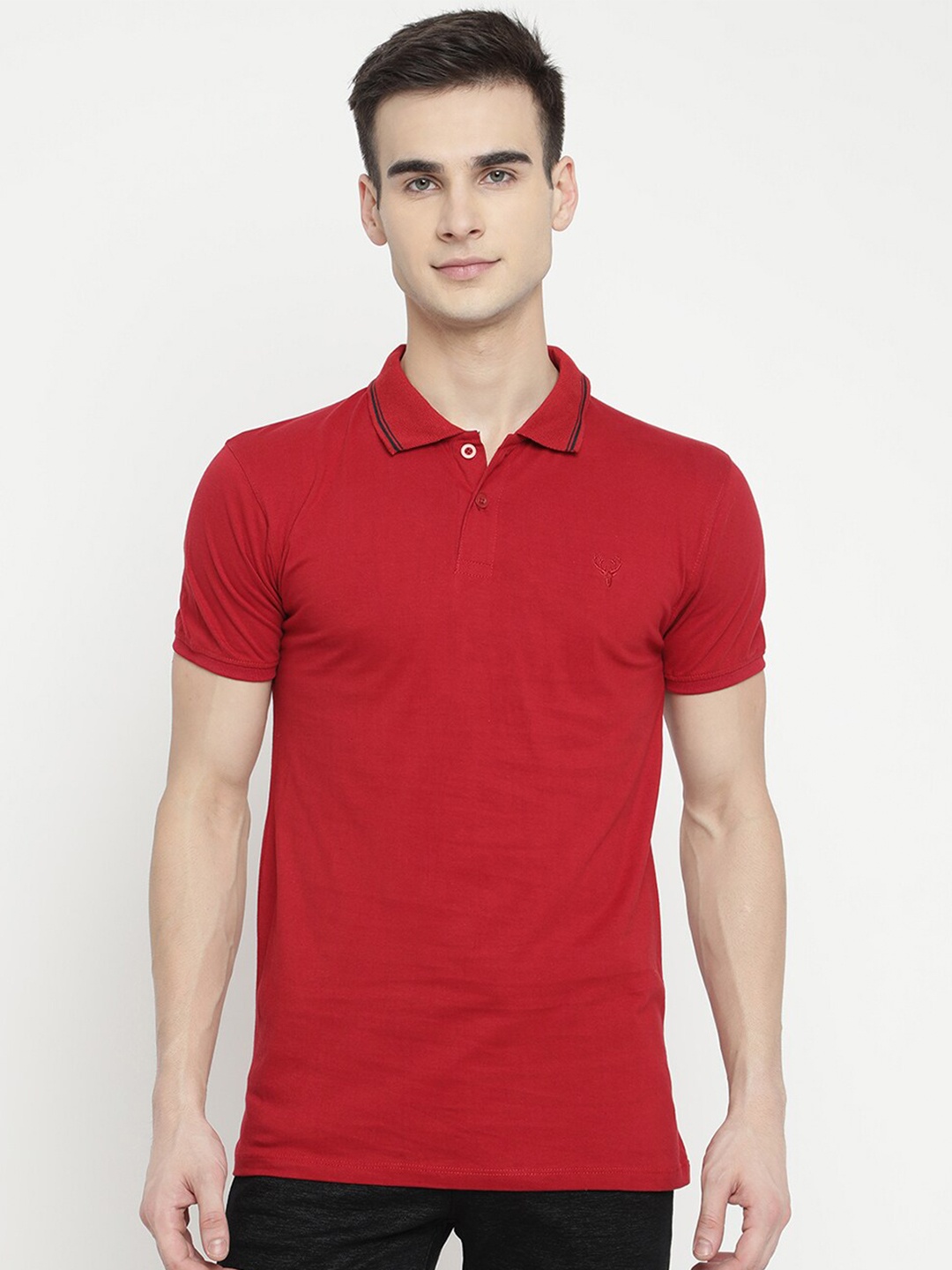 

V2 Value & Variety Men Maroon Polo Collar Regular Fit Cotton T-shirt