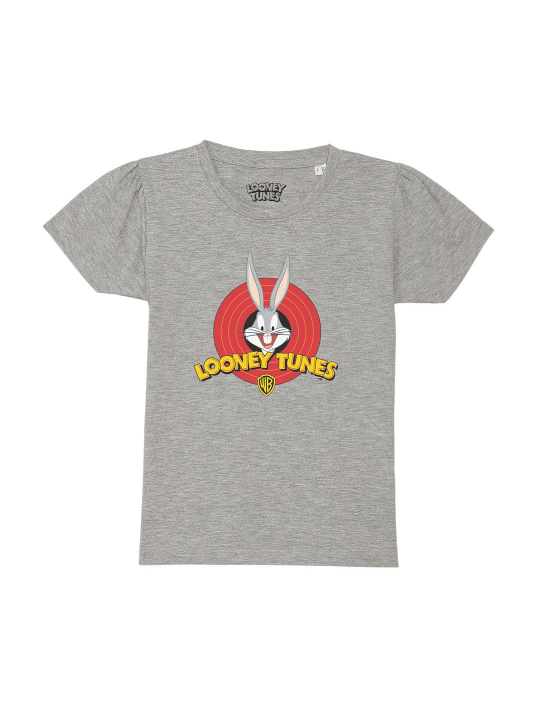 

Looney Tunes by Wear Your Mind Girls Grey Printed Cotton T-shirt