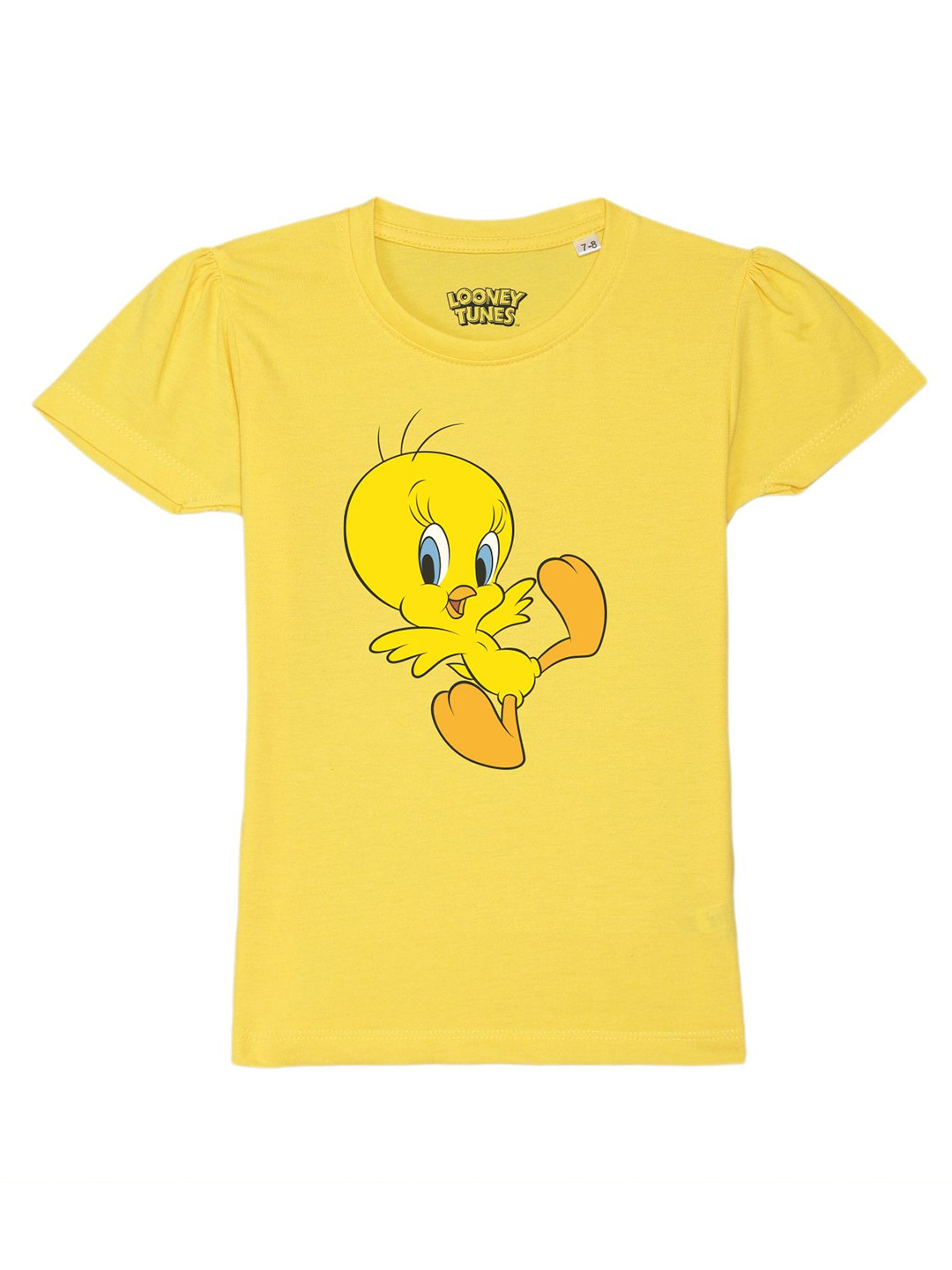 

Looney Tunes by Wear Your Mind Girls Yellow Cotton Printed T-shirt