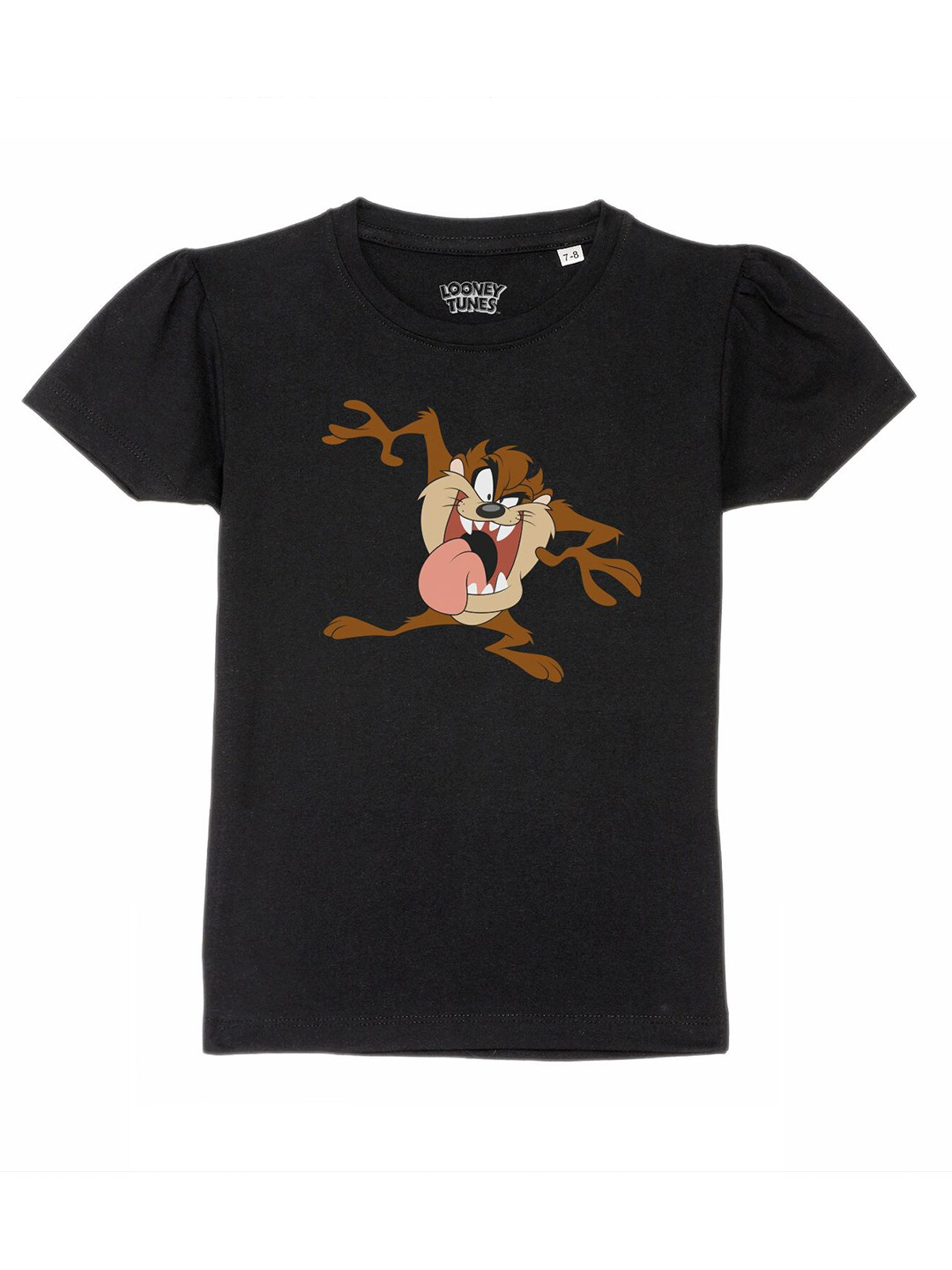 

Looney Tunes by Wear Your Mind Girls Black Cotton Printed T-shirt