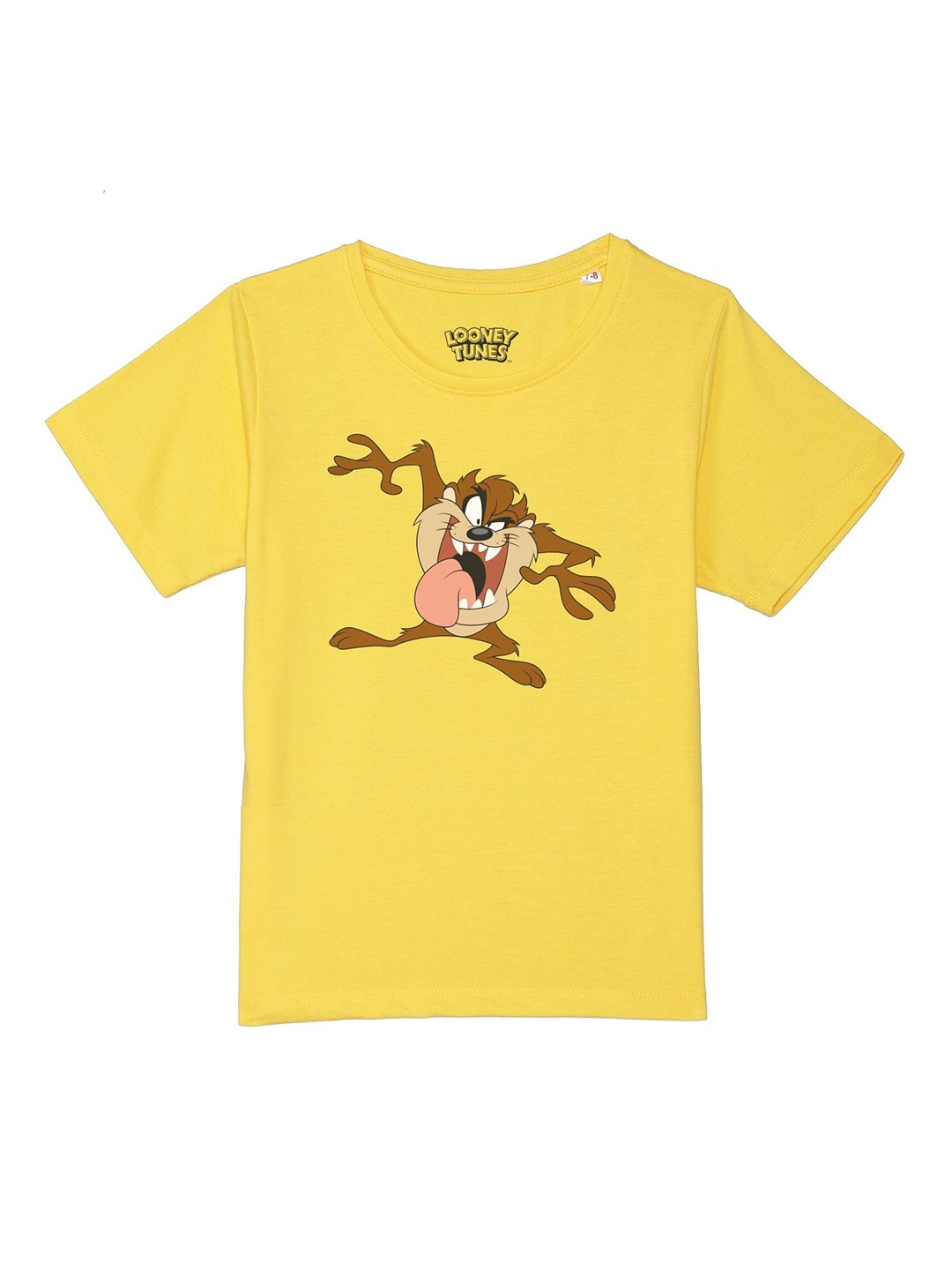 

Looney Tunes by Wear Your Mind Boys Yellow Printed Pure Cotton T-shirt