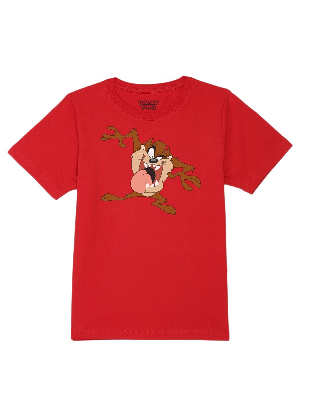 

Looney Tunes by Wear Your Mind Boys Red Looney Tunes Printed Pure Cotton T-shirt