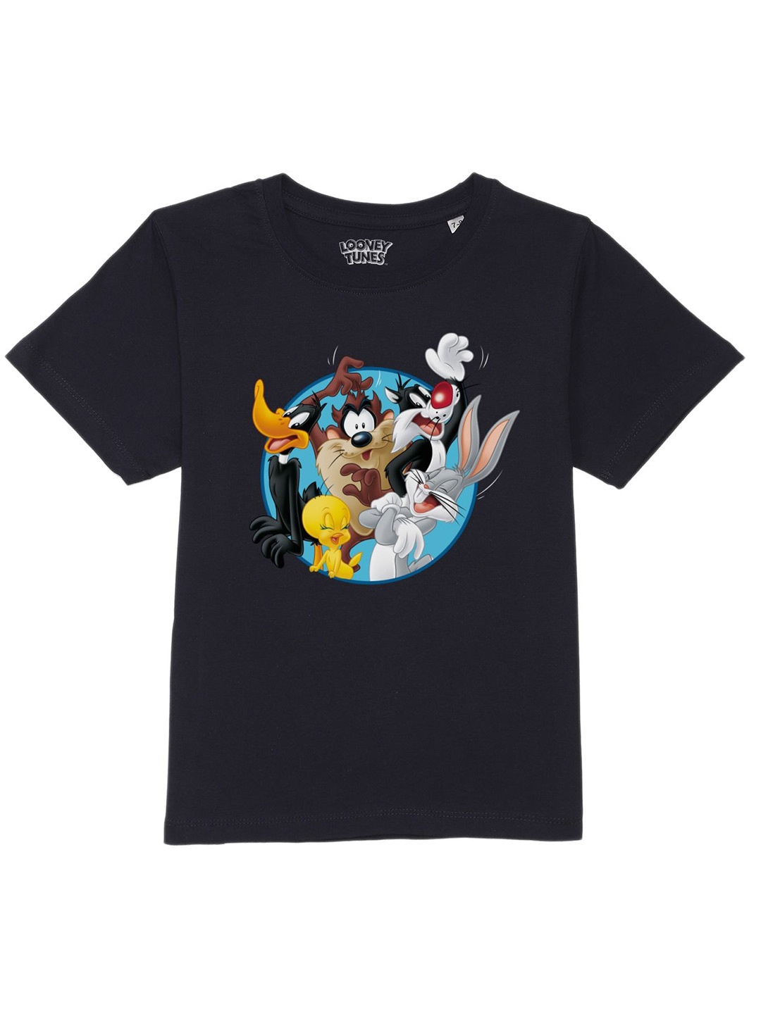 

Looney Tunes by Wear Your Mind Boys Navy Blue Printed Pure Cotton T-shirt