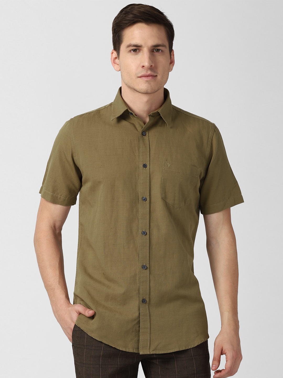 

Van Heusen Sport Men Brown Slim Fit Casual Shirt