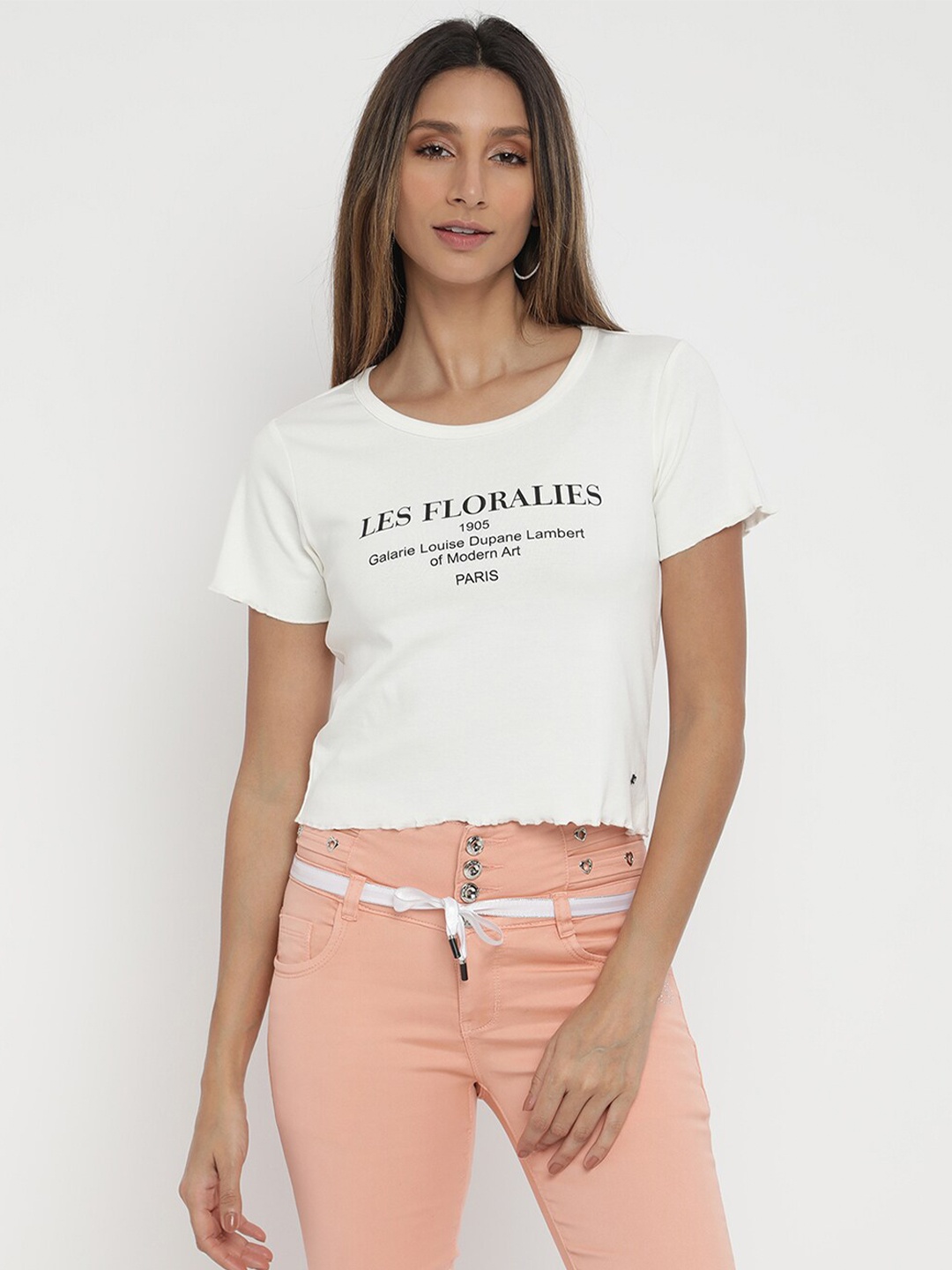 

V2 Value & Variety Women Cream Printed Top