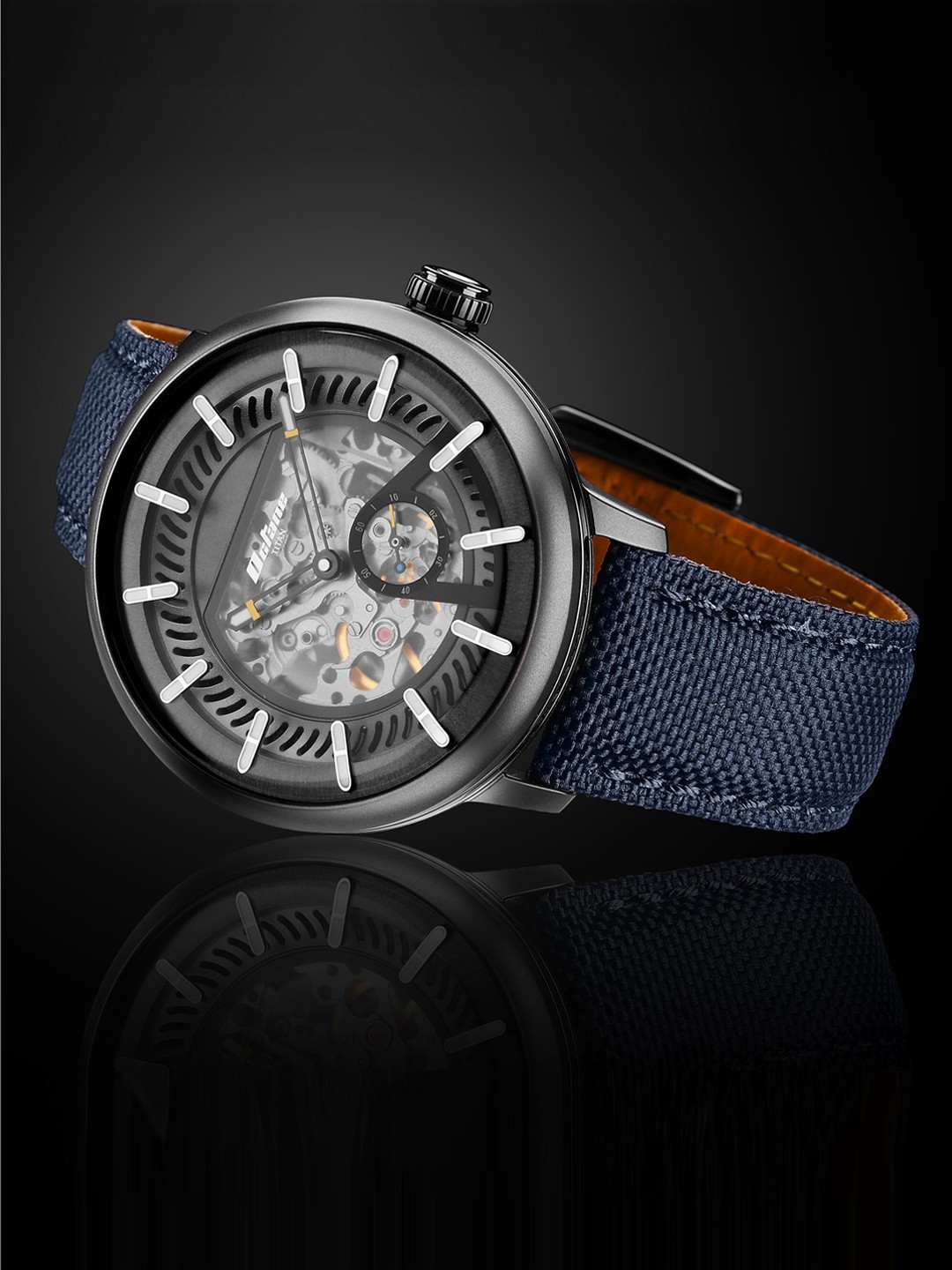 

Titan Men Black Printed Dial & Blue Straps Analogue Automatic Watch 1858NL01