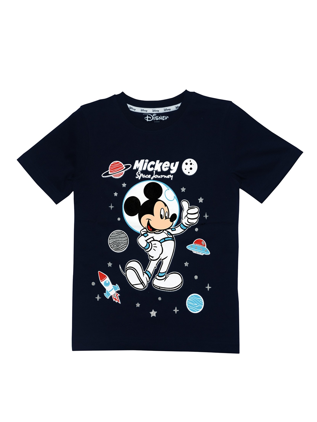 

KINSEY Boys Navy Blue Mickey Mouse Printed T-shirt