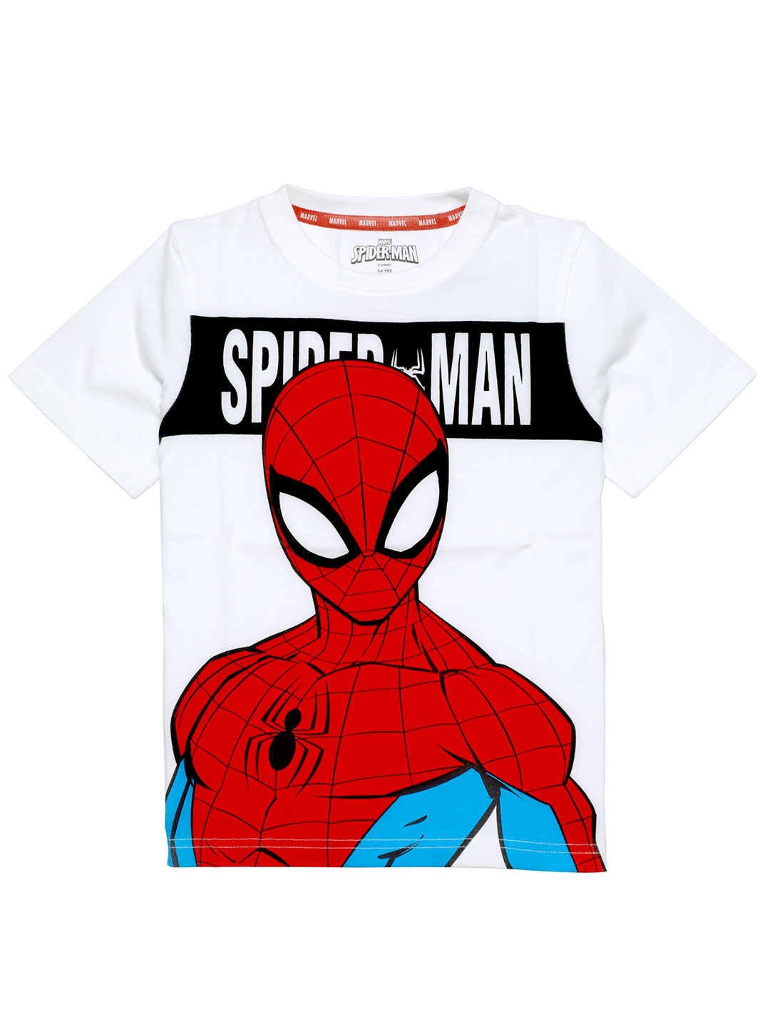 

KINSEY Boys White & Red Pure Cotton Spider-Man Printed T-shirt