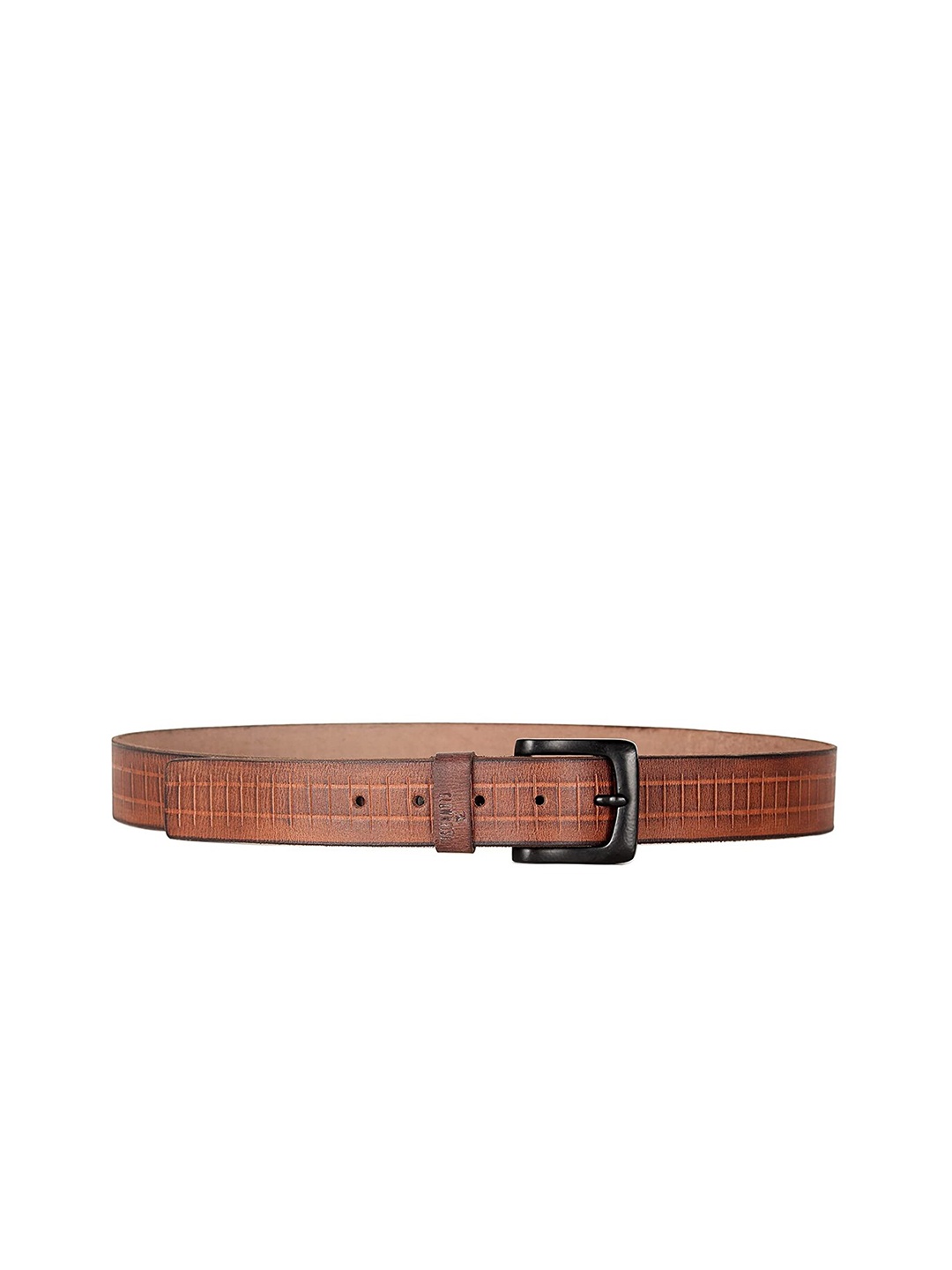 

THE CLOWNFISH Men Brown Leather Belt