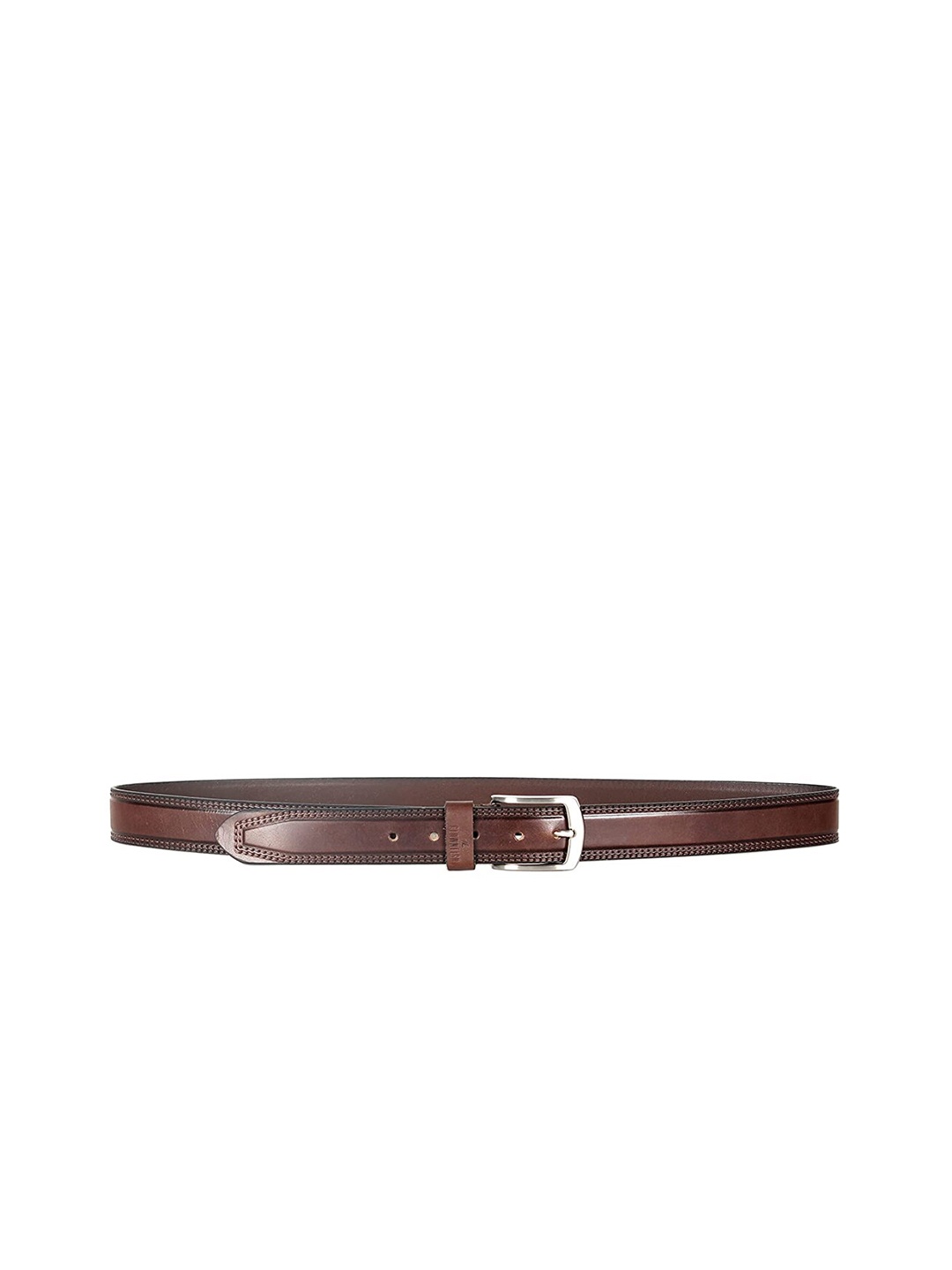 

THE CLOWNFISH Men Brown Leather Belt