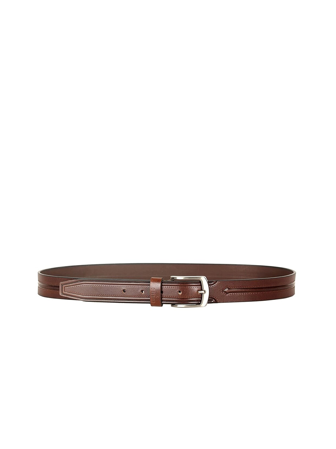 

THE CLOWNFISH Men Brown Leather Belt