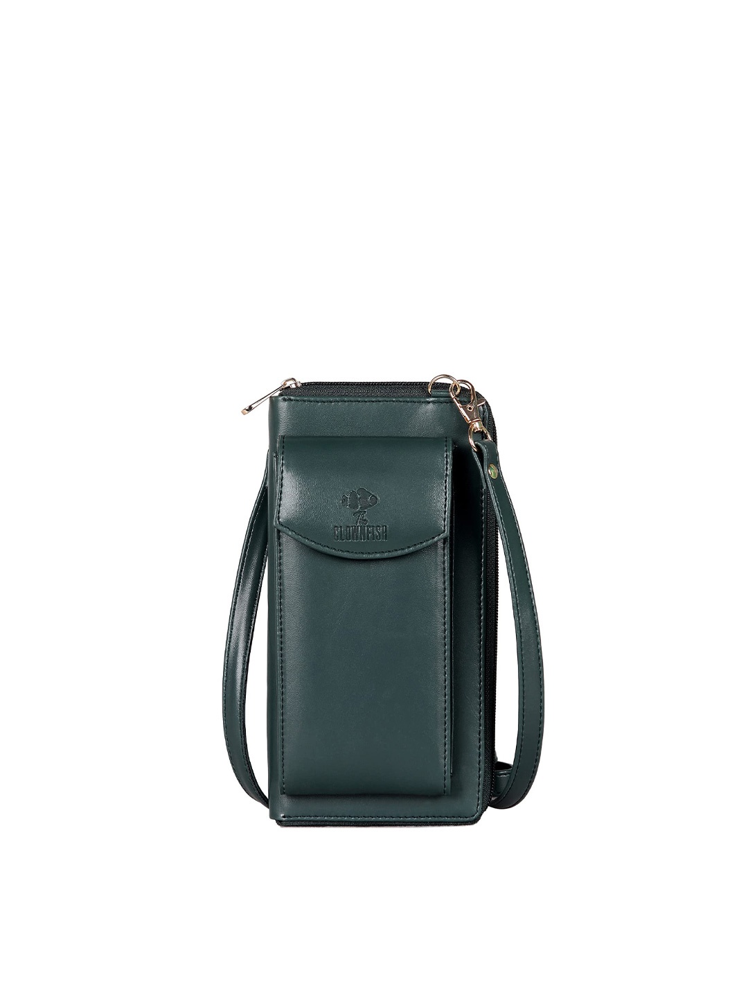 

THE CLOWNFISH Siona Green Solid Sling Bag