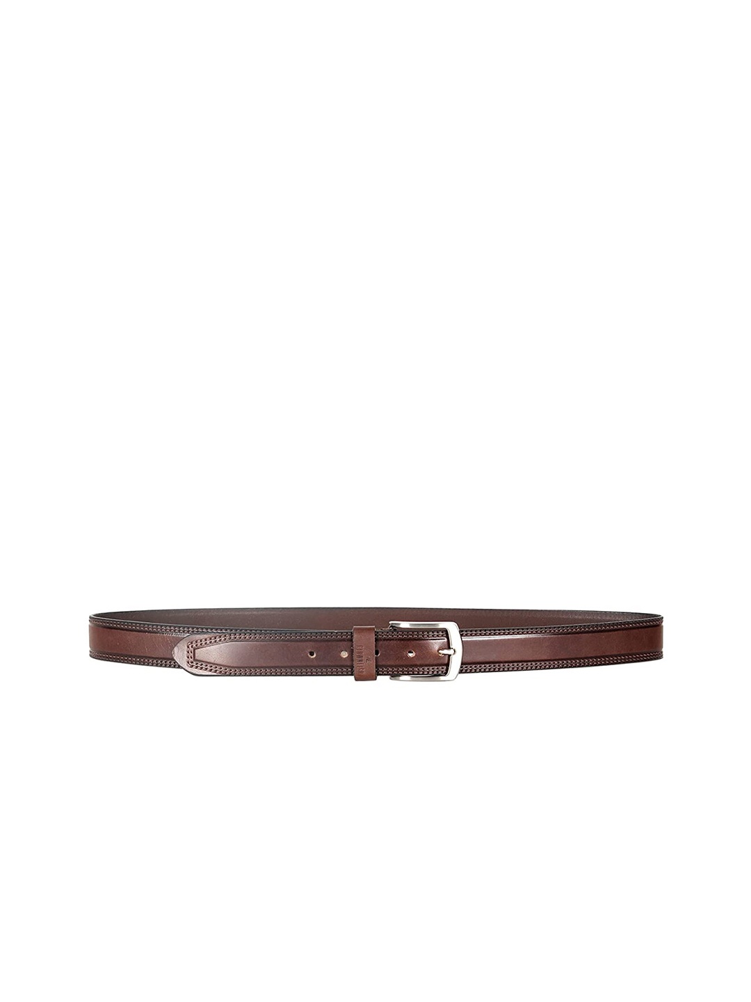 

THE CLOWNFISH Men Brown Solid Leather Belt