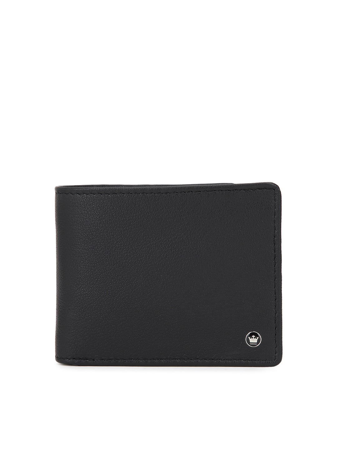 

Louis Philippe Men Black Leather Two Fold Wallet