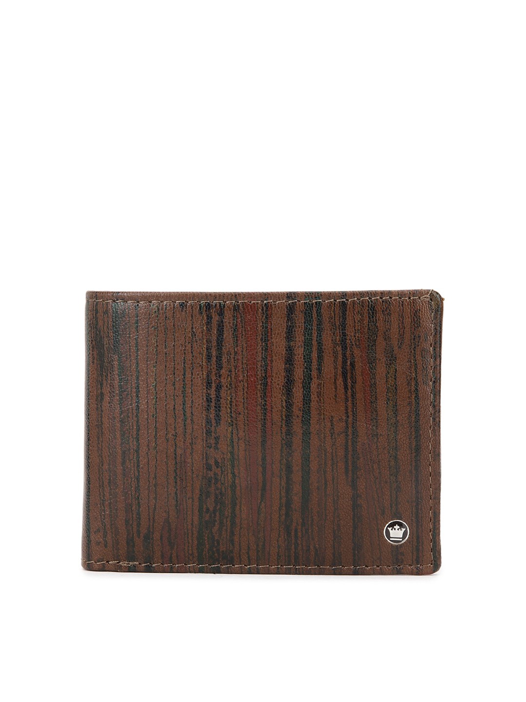 

Louis Philippe Men Brown Self Design Leather Two Fold Wallet
