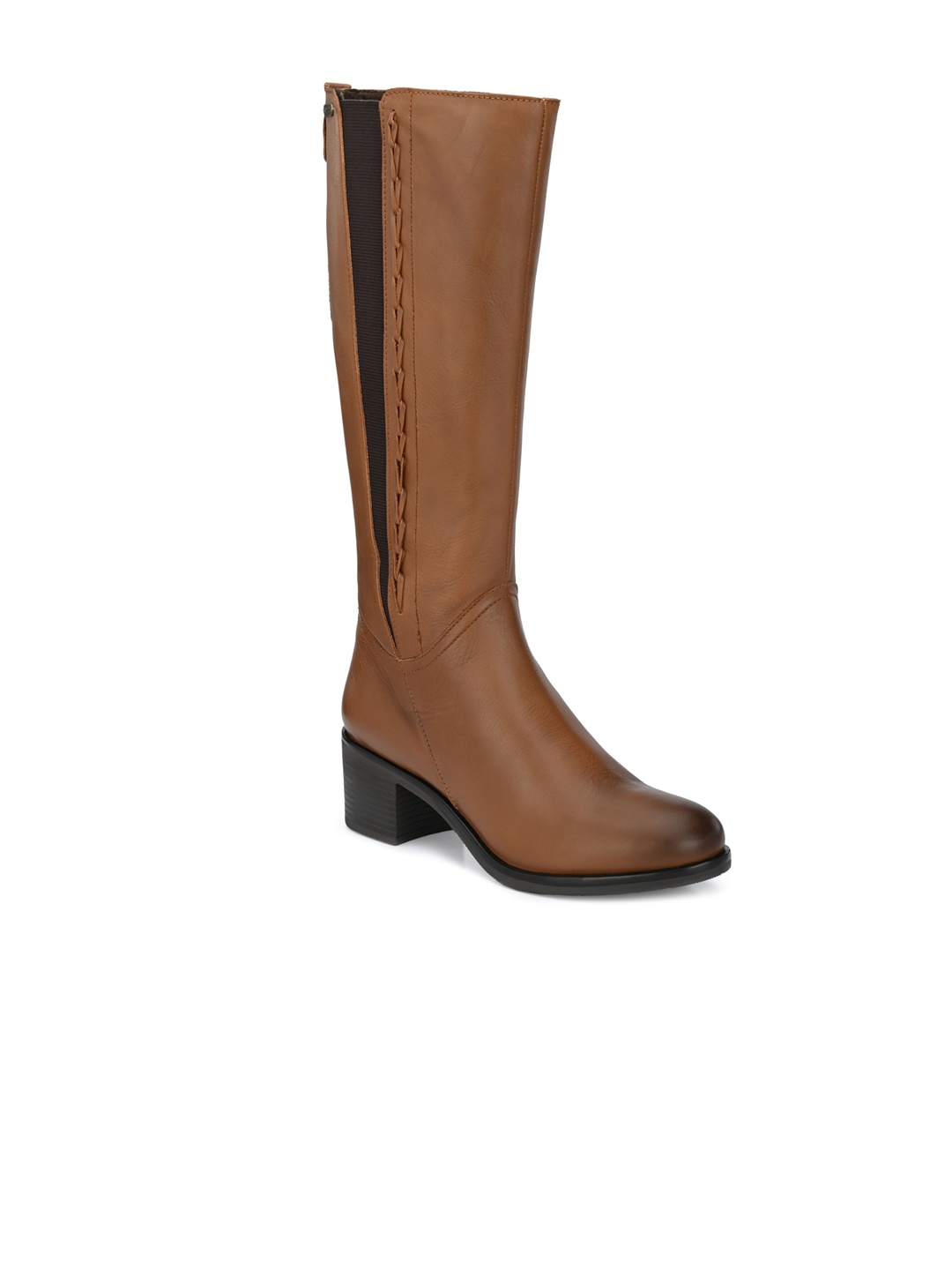 

Delize Tan Party High-Top Block Heeled Boots