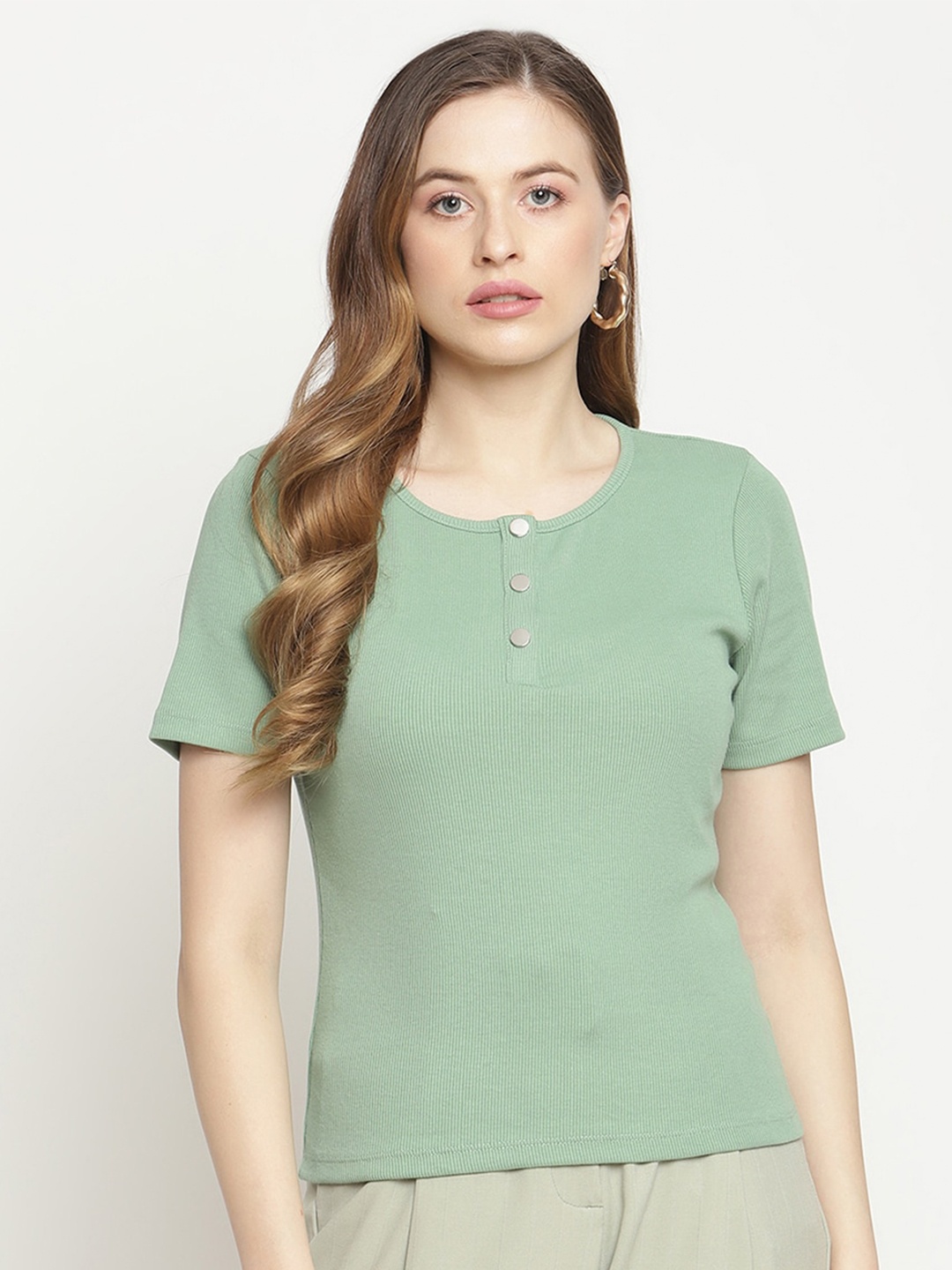 

Madame Green Solid Top