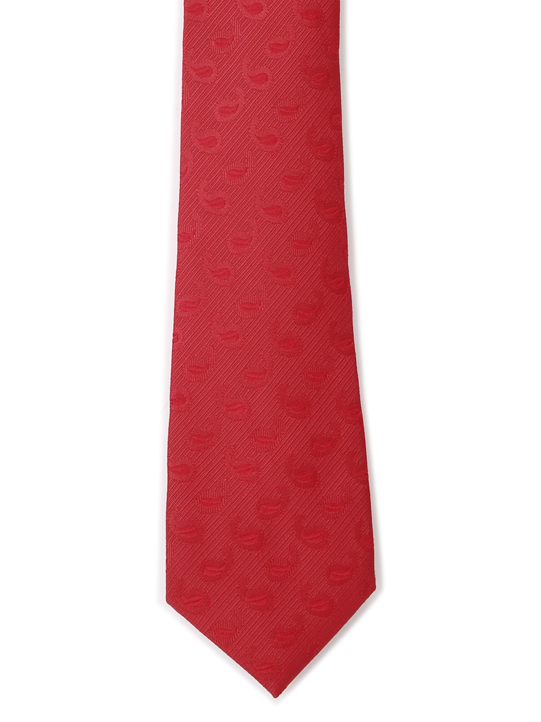 

Peter England Men Red Printed Broad Tie