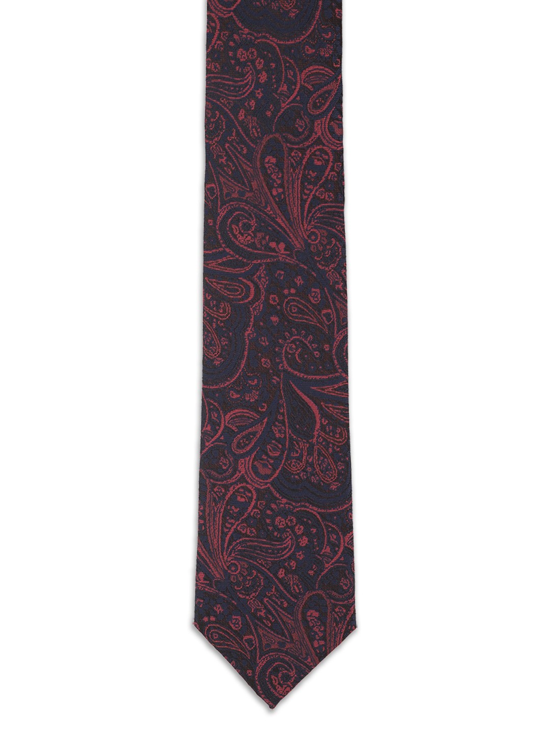 

Van Heusen Men Pink & Navy Blue Printed Skinny Tie