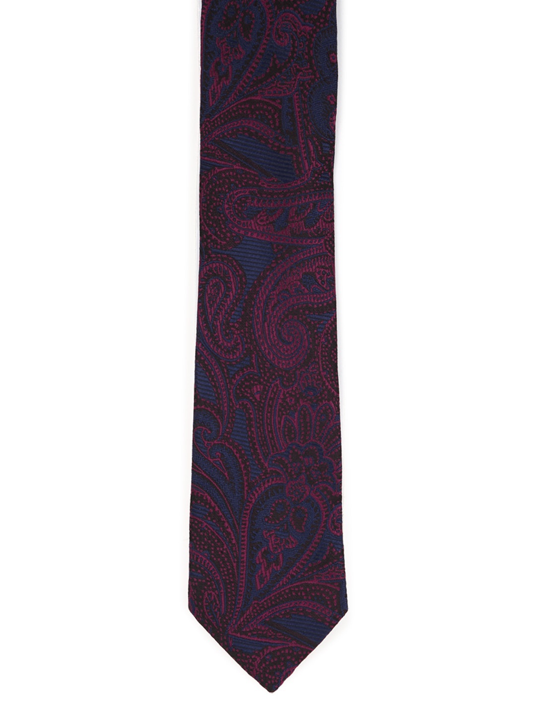 

Van Heusen Men Purple & Maroon Woven Design Broad Tie