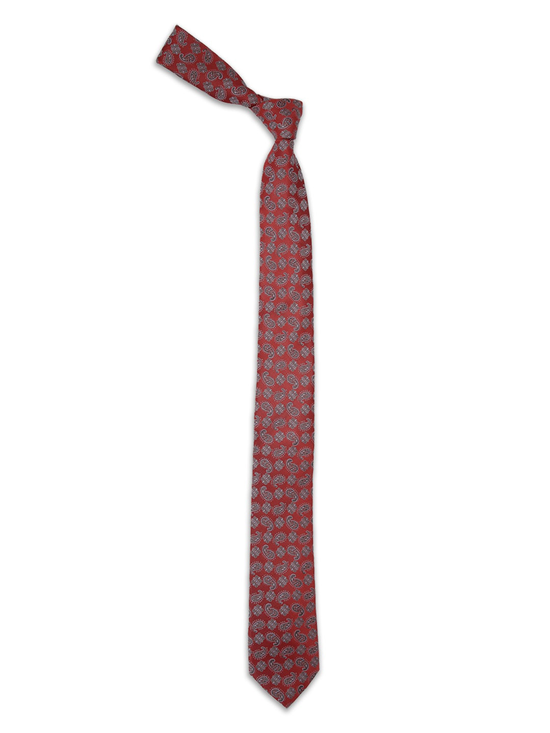 

Van Heusen Men Maroon & Grey Printed Broad Tie