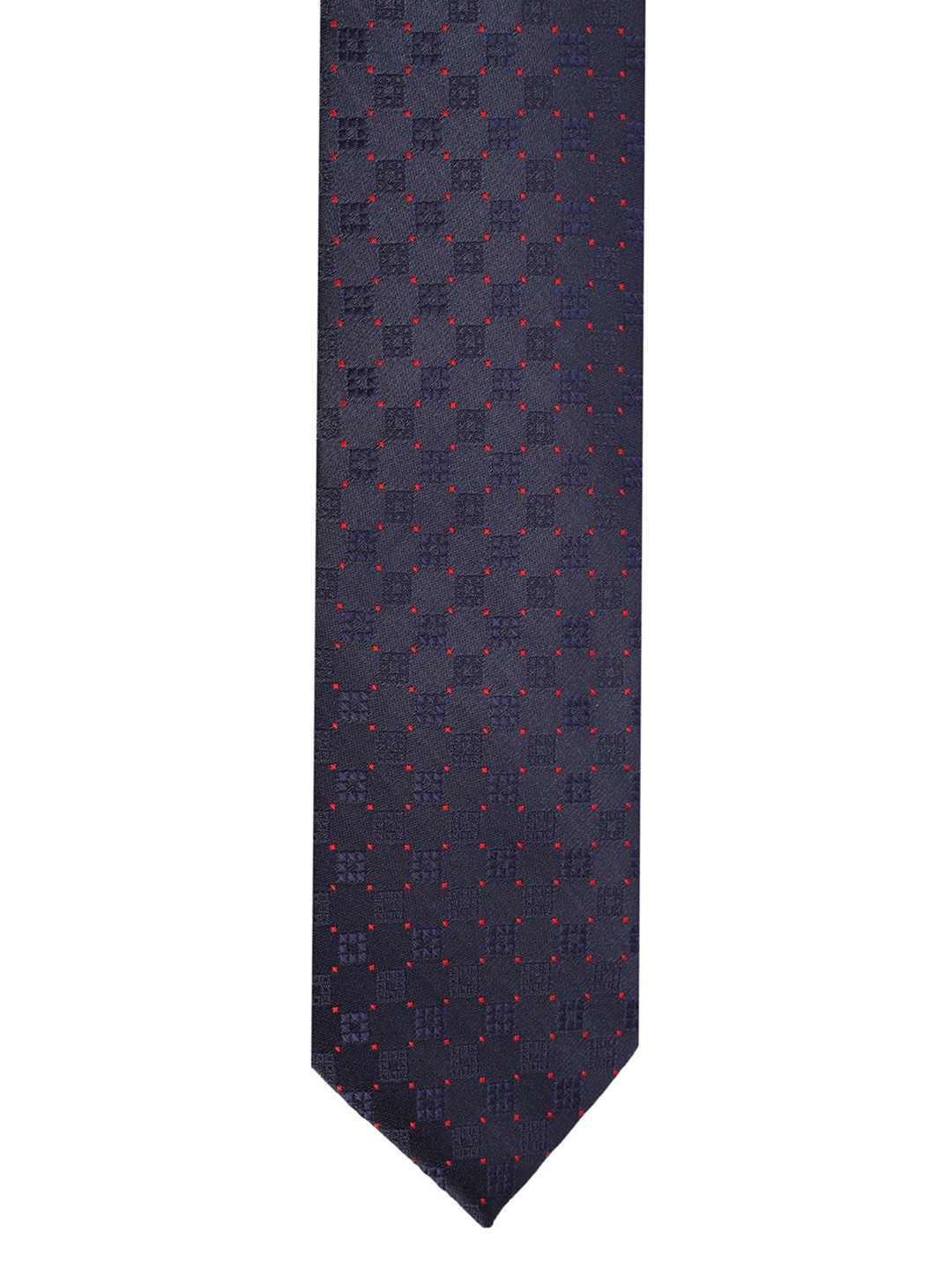 

Van Heusen Men Navy Blue Woven Design Skinny Tie