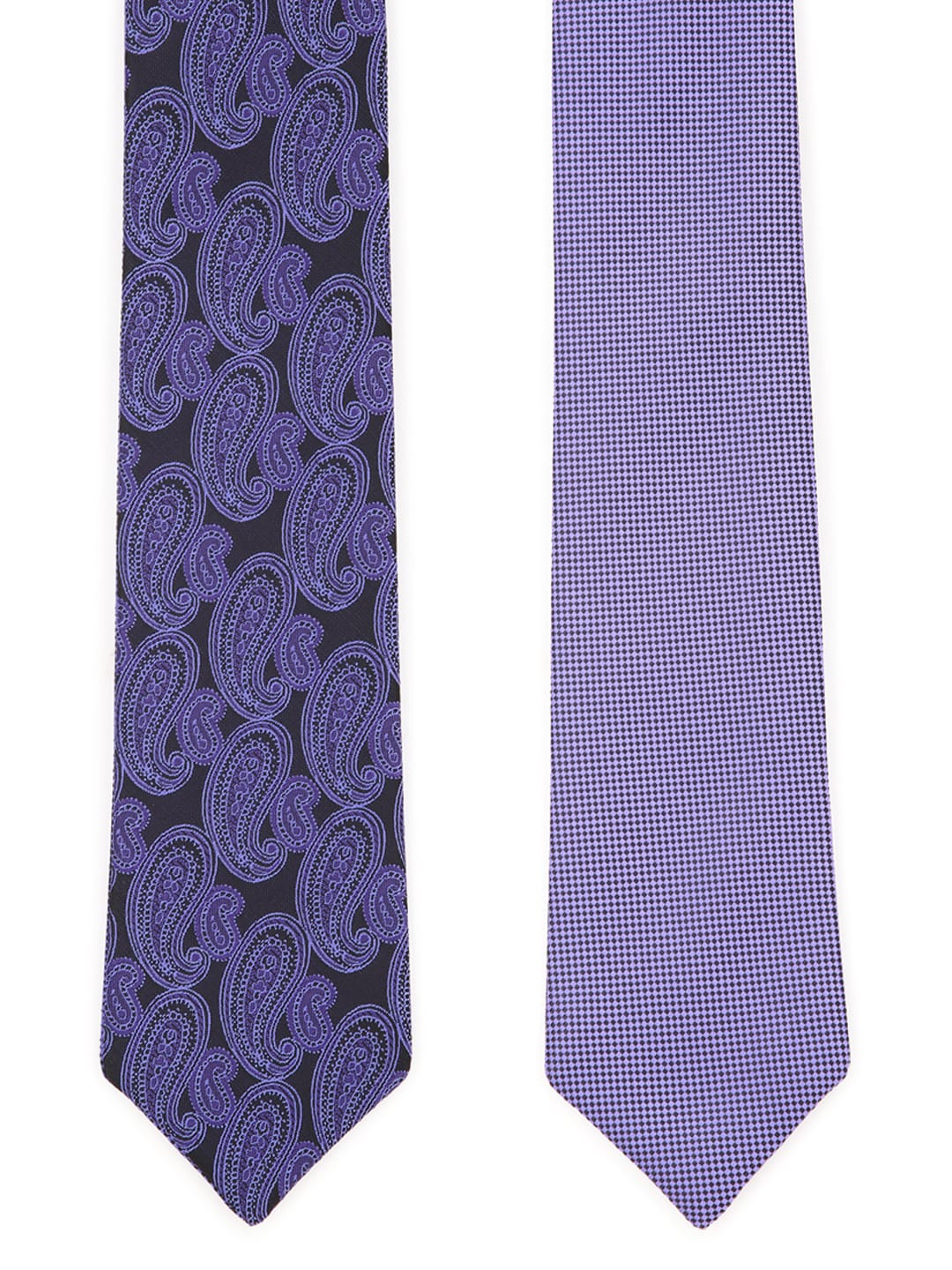 

Van Heusen Men Purple Woven Design Reversible Broad Tie