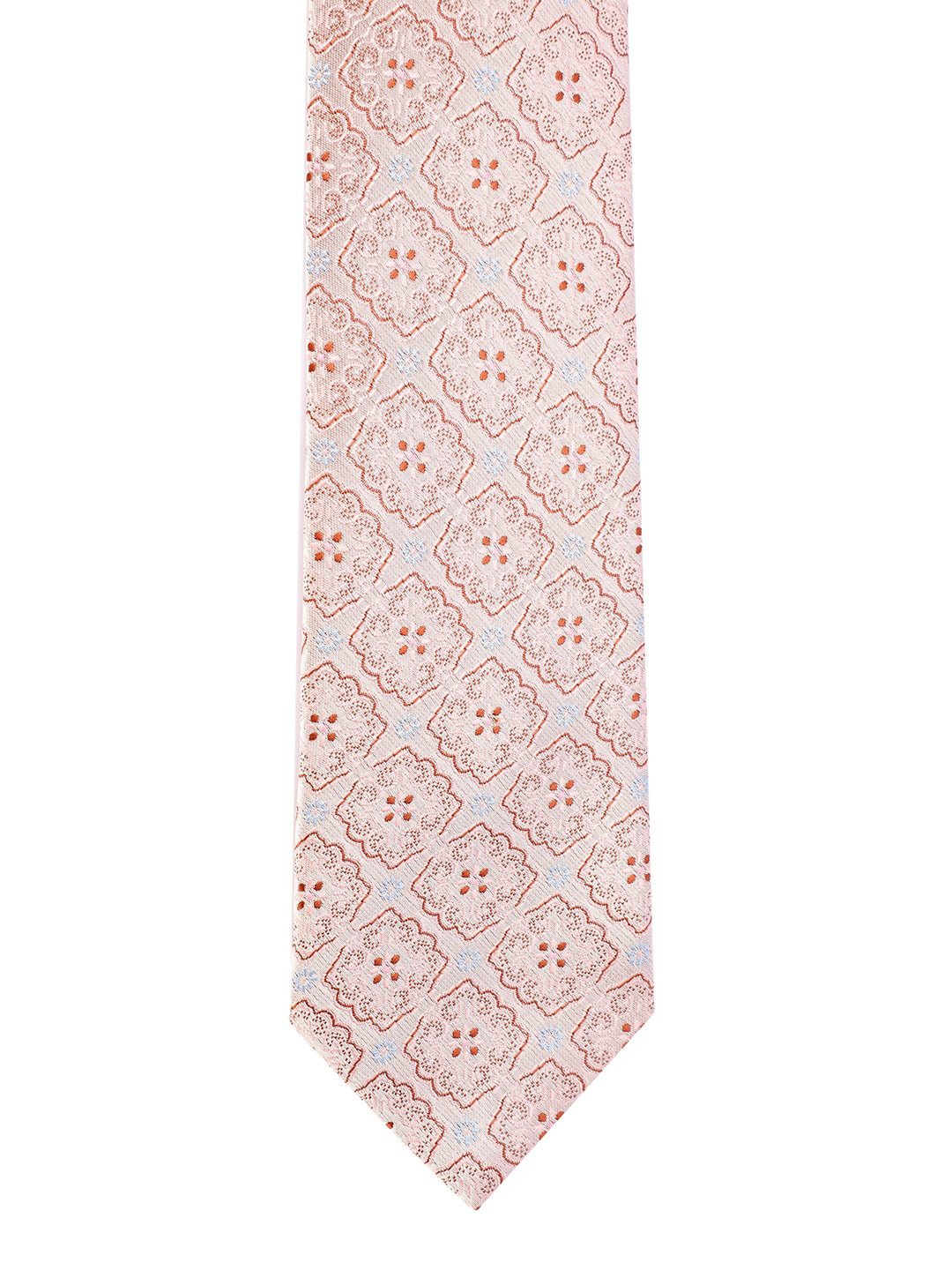 

Van Heusen Men Pink Woven Design Skinny Tie