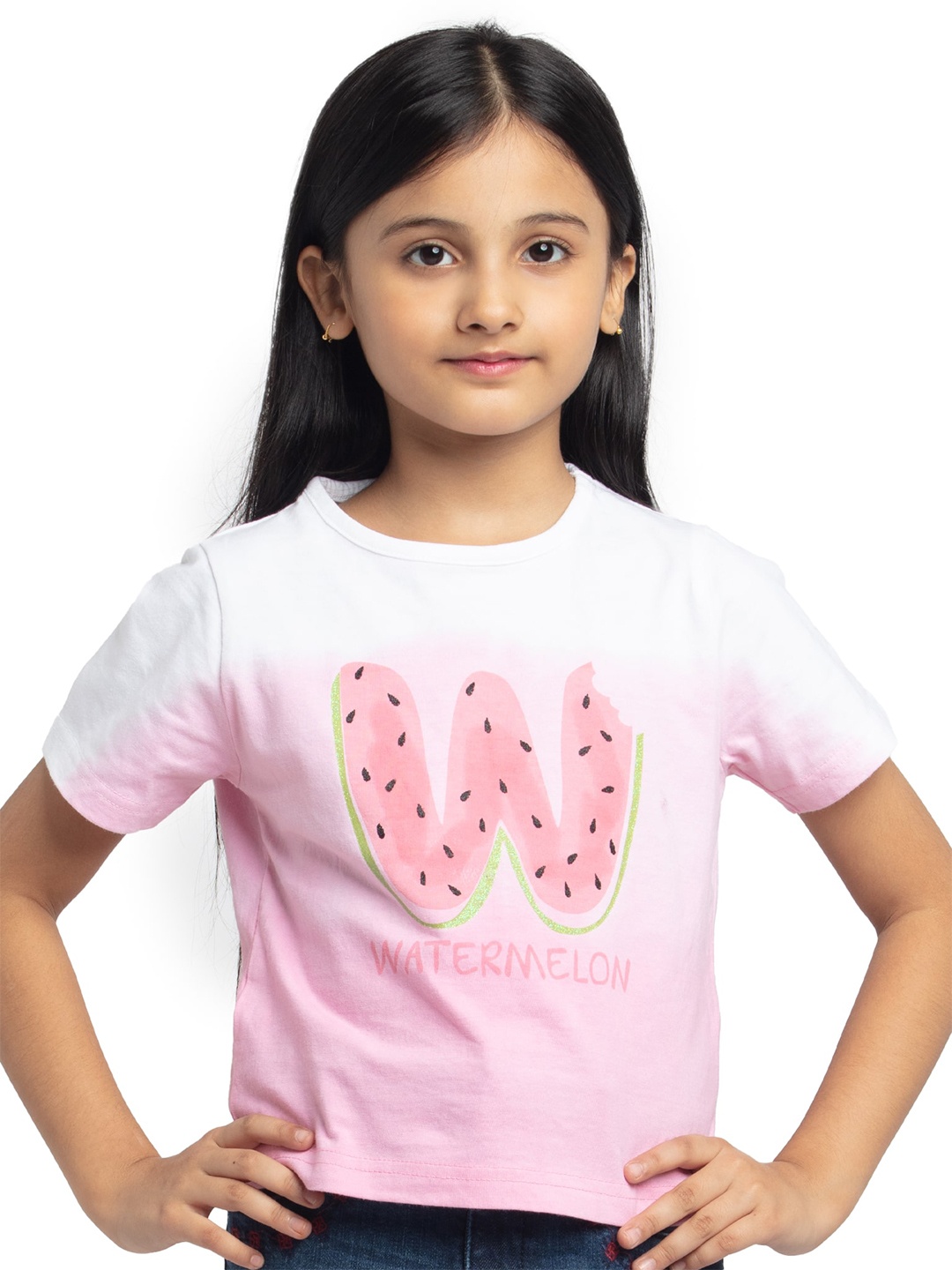 

UNDER FOURTEEN ONLY Pink Printed Pure Cotton Top