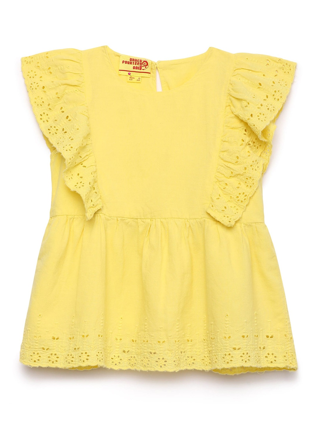 

UNDER FOURTEEN ONLY Girls Yellow Top