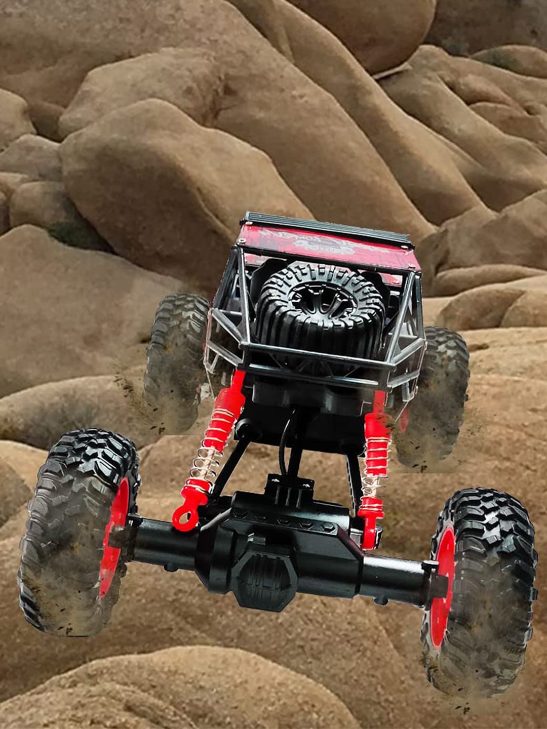 

Wembley Toys Kids Red & Black Rock Crawler RC Monster Truck Remote Control Car