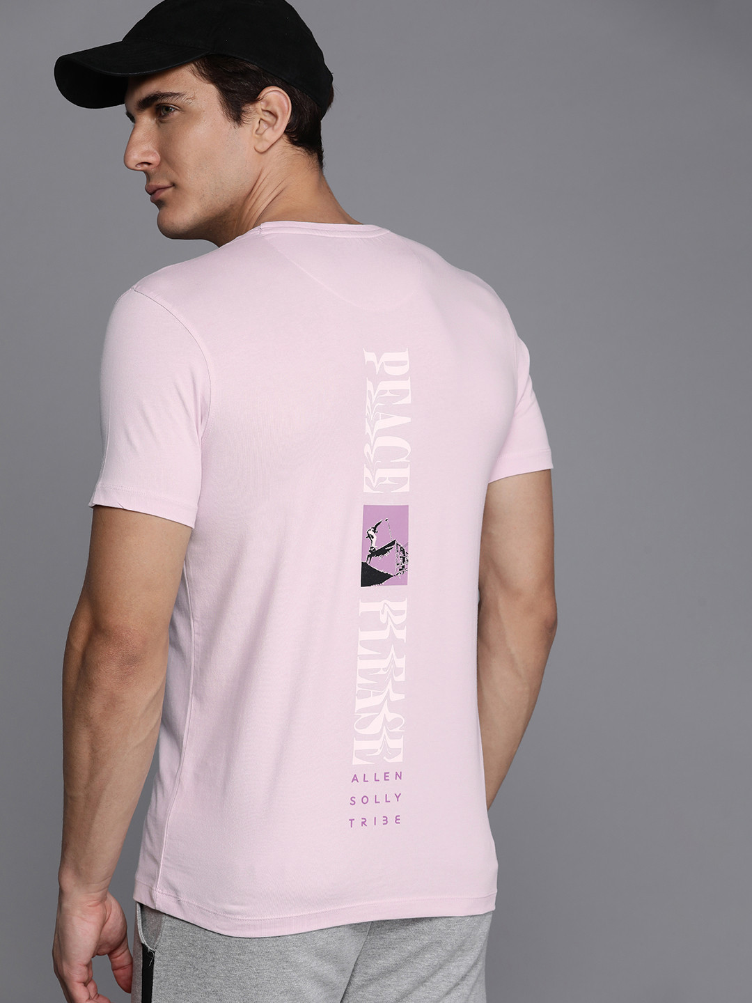 

Allen Solly Tribe Men Lavender Typography Printed T-shirt