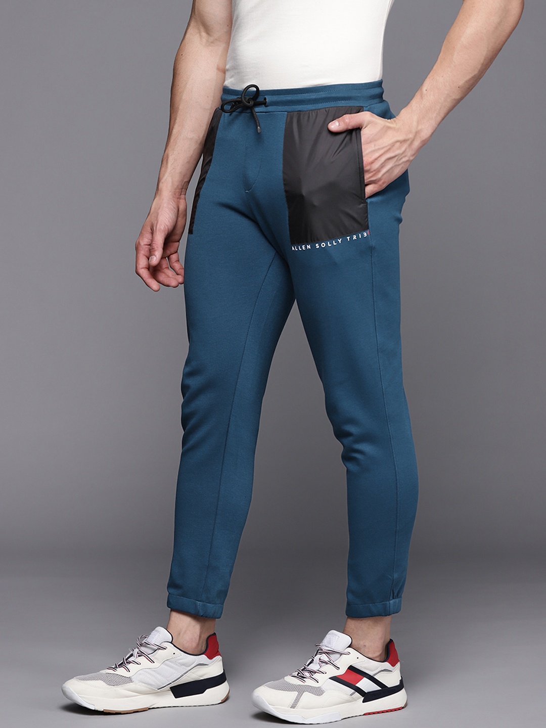 

Allen Solly Tribe Men Teal Blue Solid Joggers