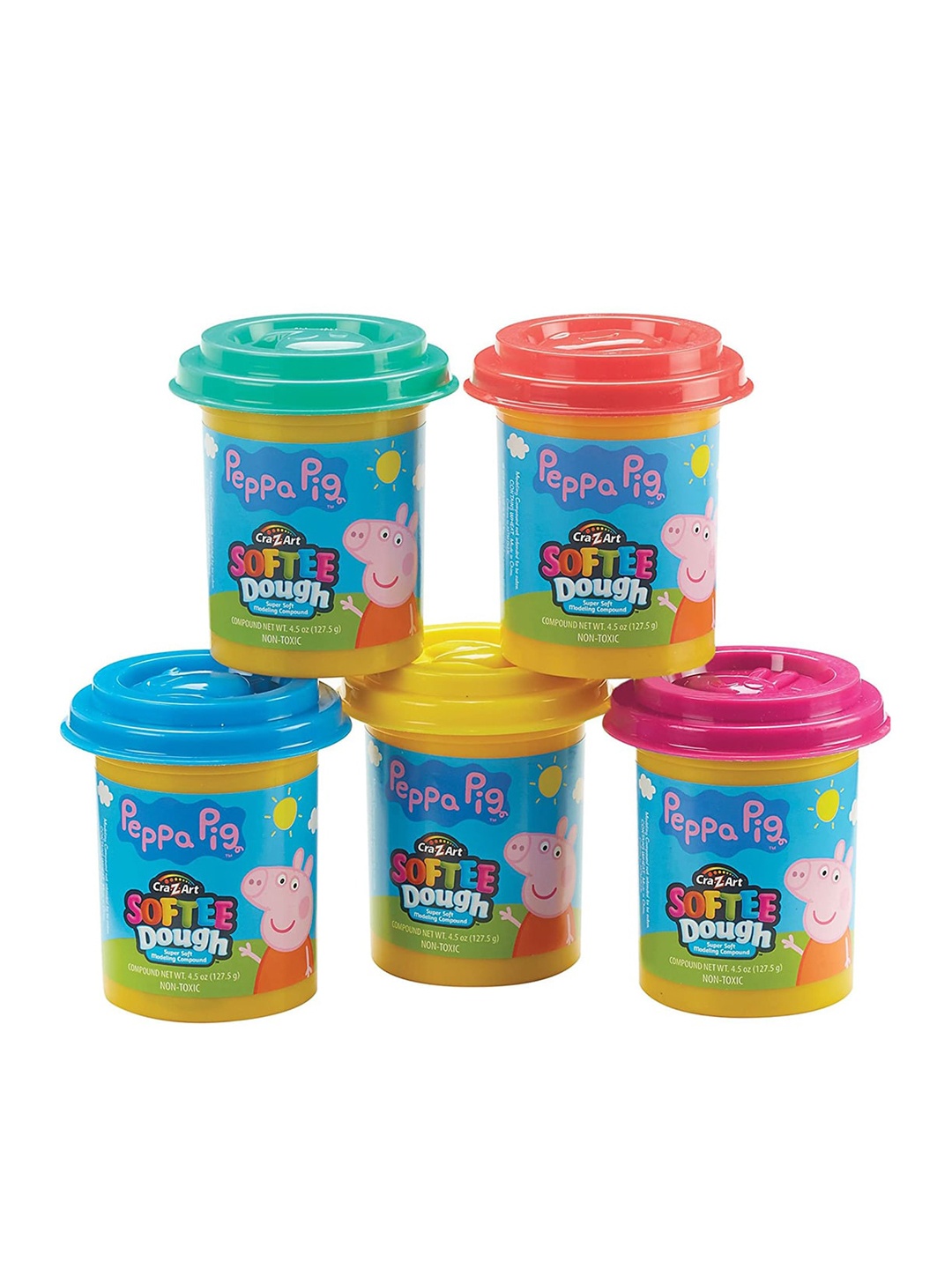 

Peppa Pig Kids Set of 5 Multi-Coloured Dough Pack
