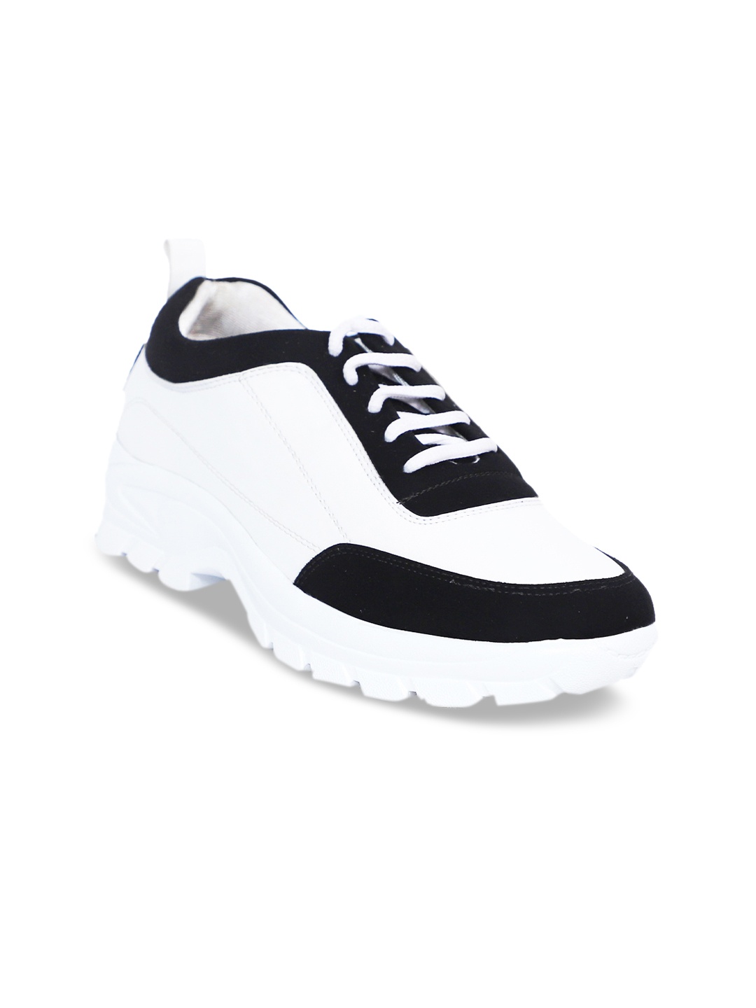 

VEGAN BASICS Men White Colourblocked Sneakers