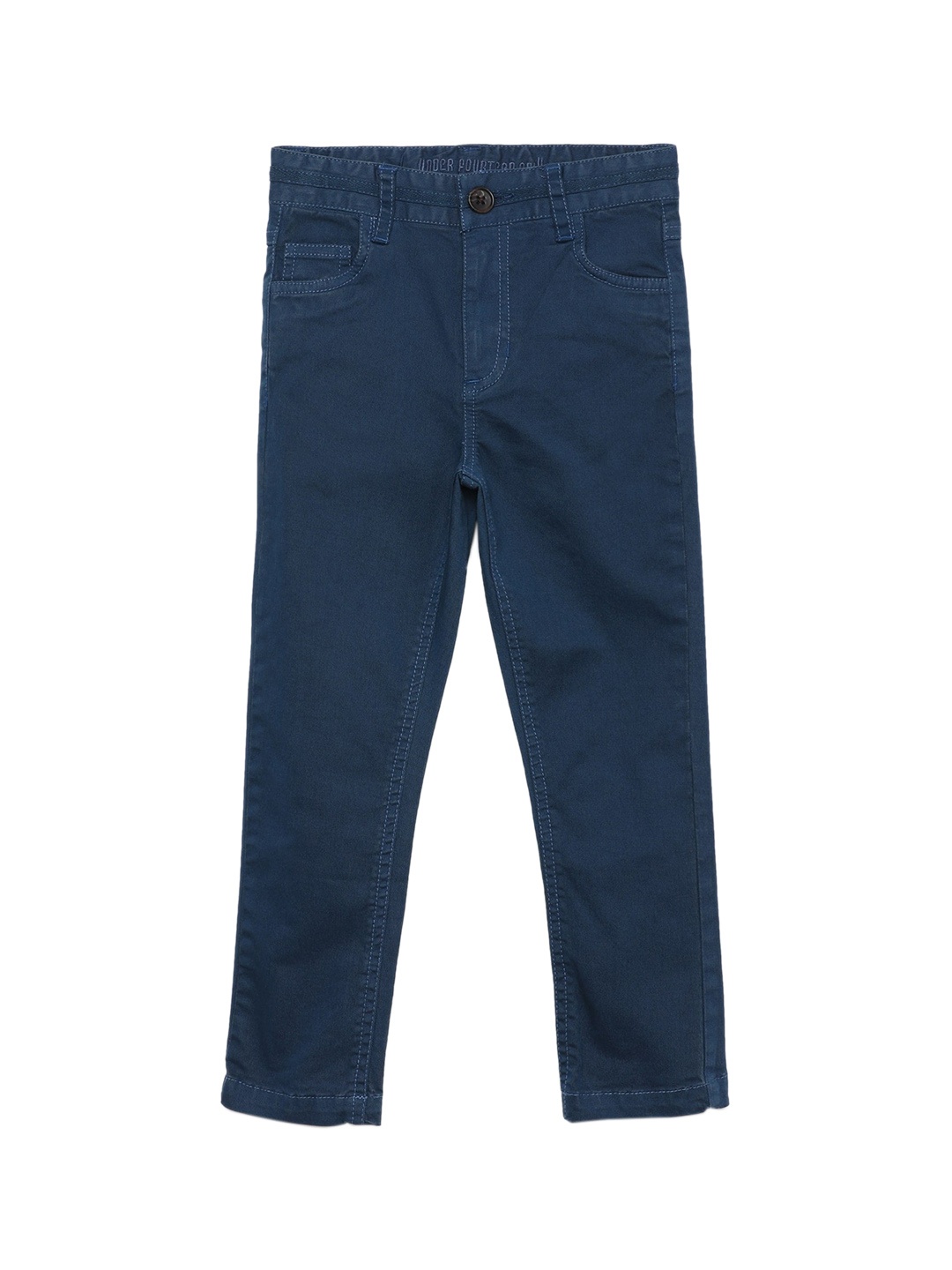 

UNDER FOURTEEN ONLY Boys Teal Slim Fit Trousers
