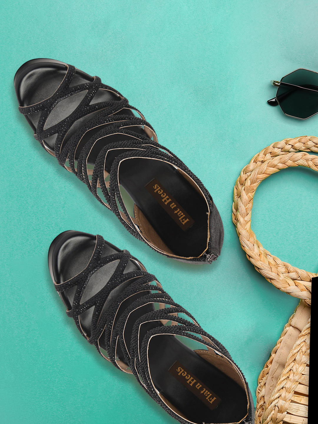 

Flat n Heels Black Solid Stiletto Pumps