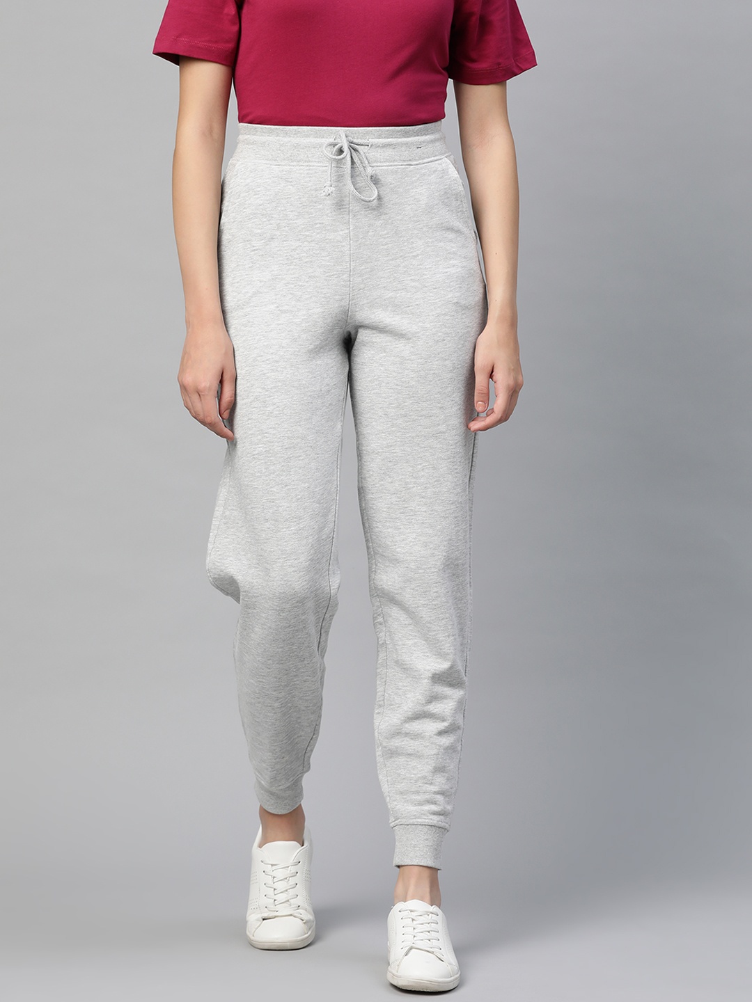 

Marks & Spencer Women Grey Melange Solid Joggers