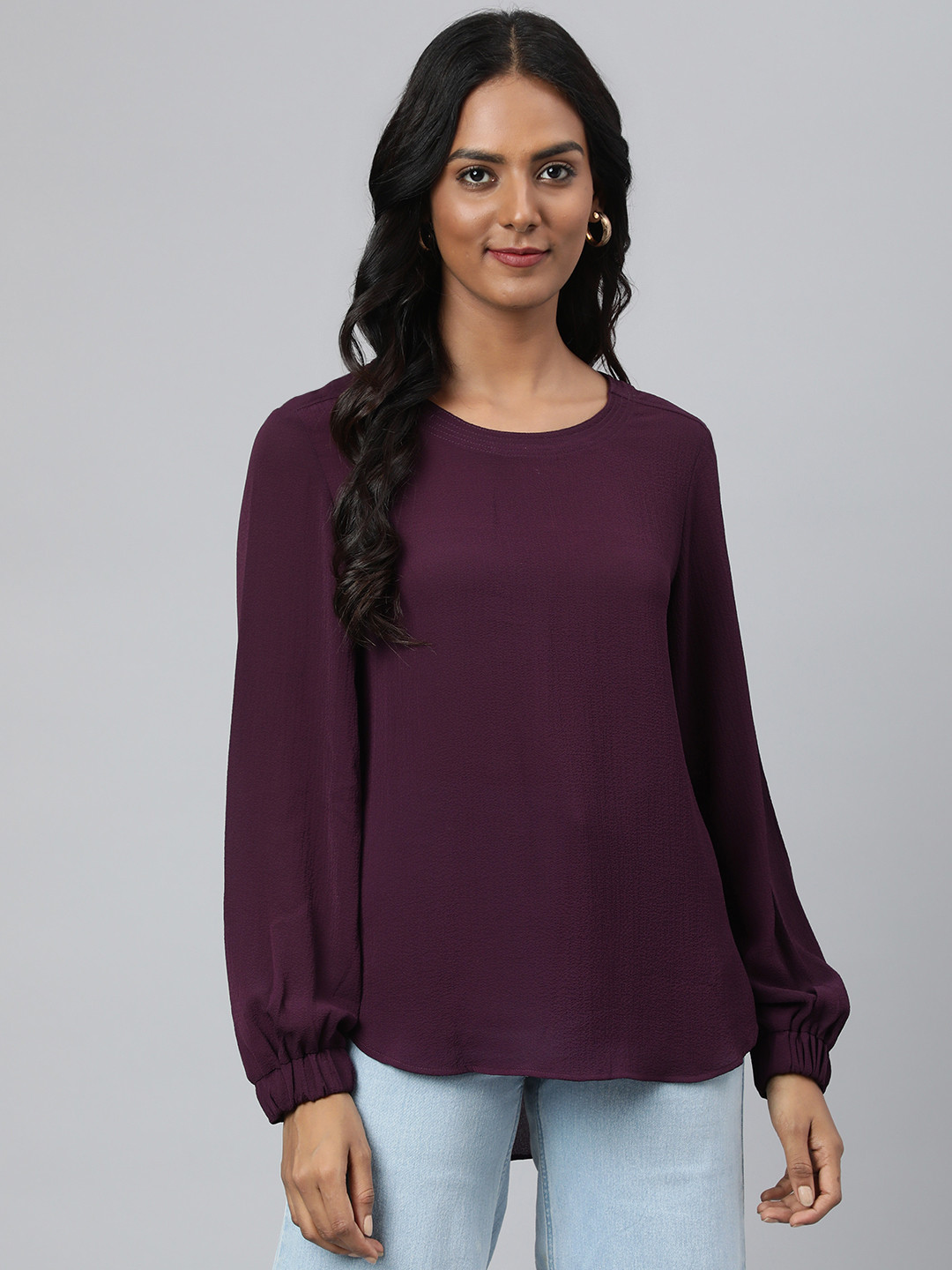 

Marks & Spencer Purple Solid Top