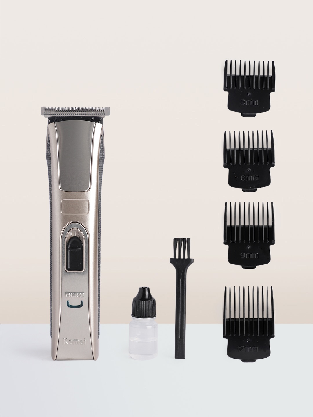 

KEMEI Rechargeable Electric Hair Clipper Trimmer - KM-5017, Silver