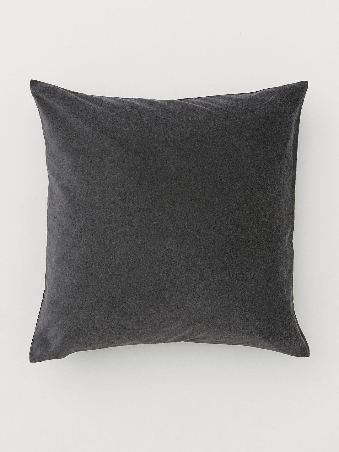 

H&M Grey Solid Cotton Velvet Square Cushion Cover