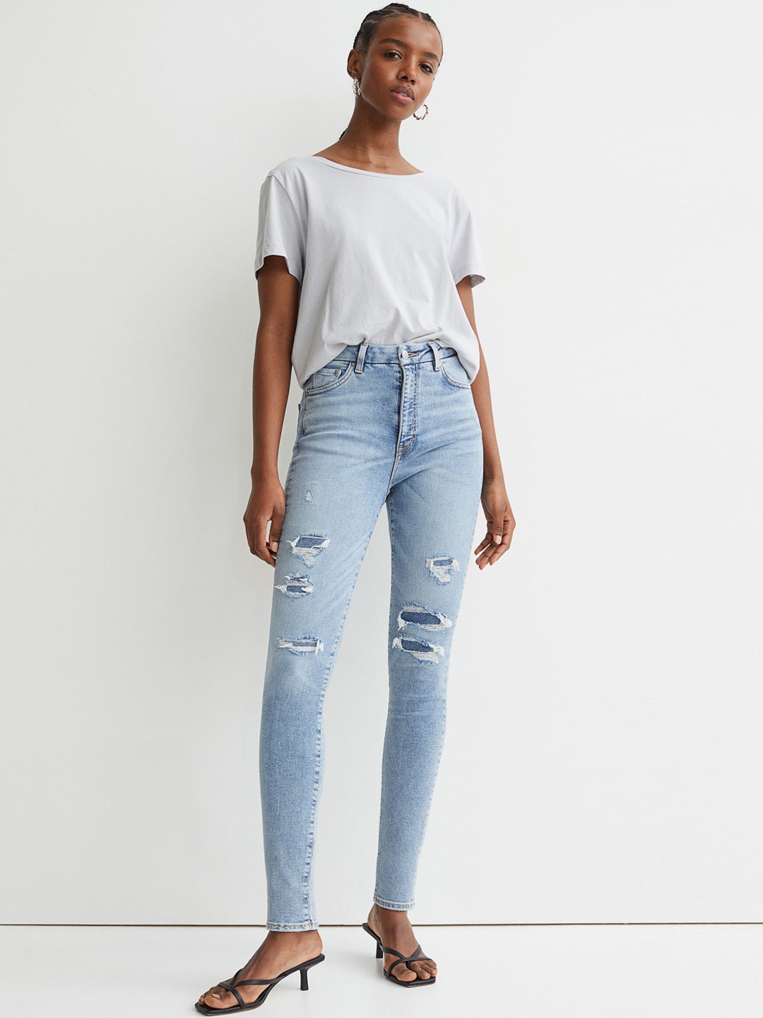 

H&M Women Blue Embrace High Ankle Jeans