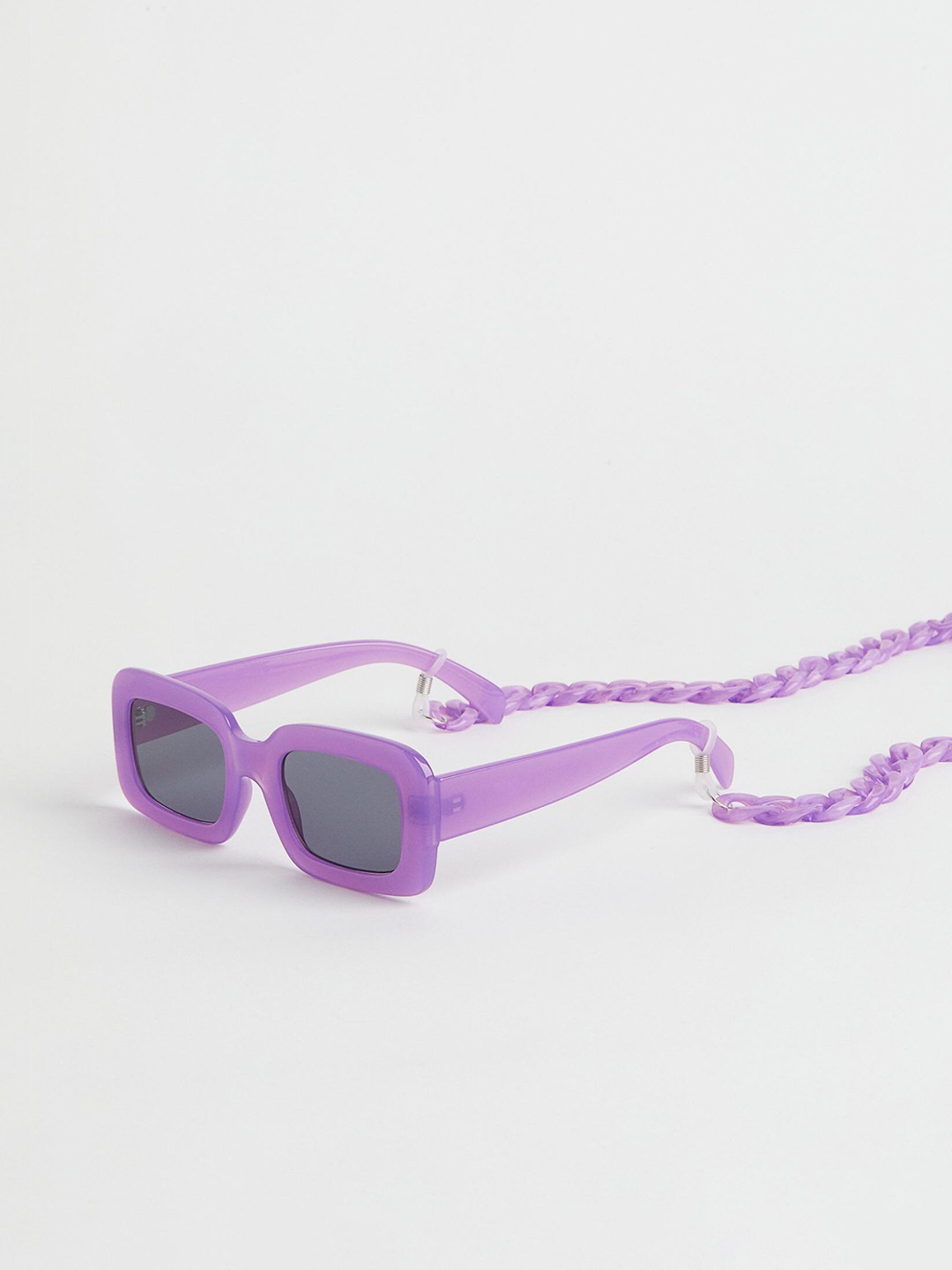 

H&M Women Purple Sunglasses and Chain