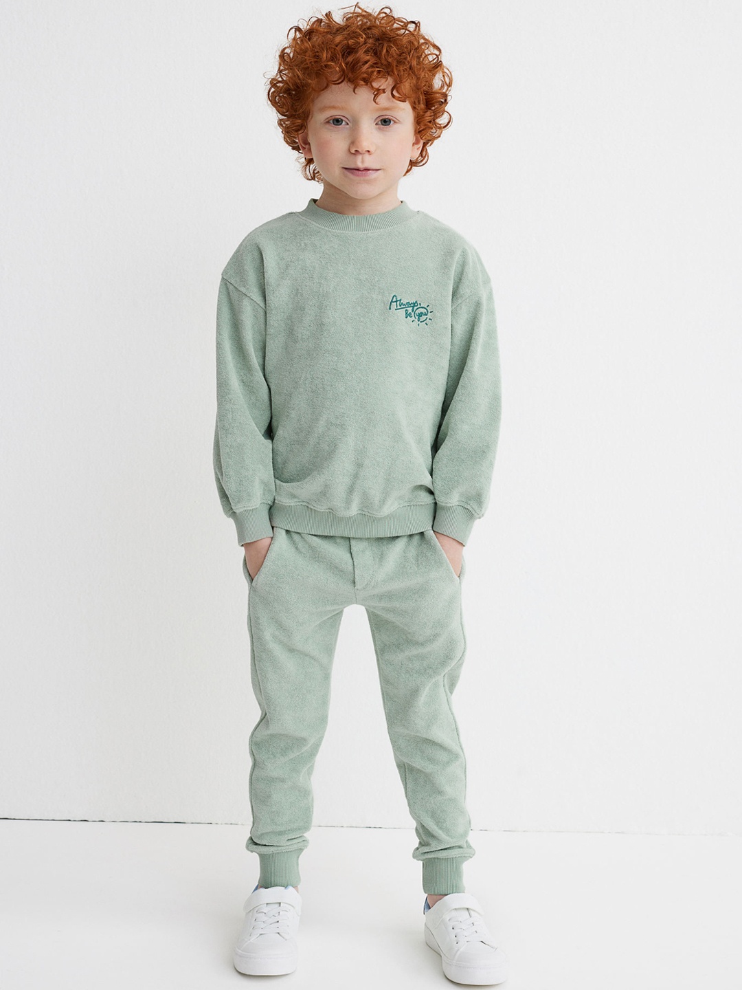 

H&M Boys Mint Green 2-Piece Terry Set