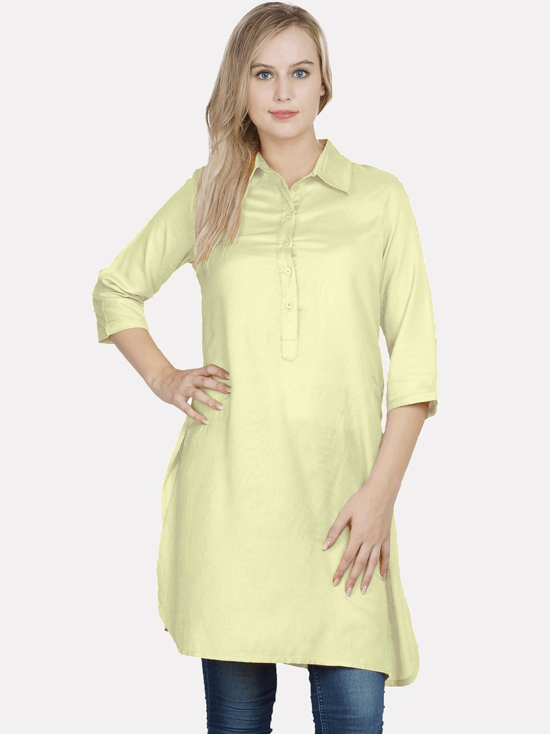 

KALINI Women Cream-Coloured Kurta