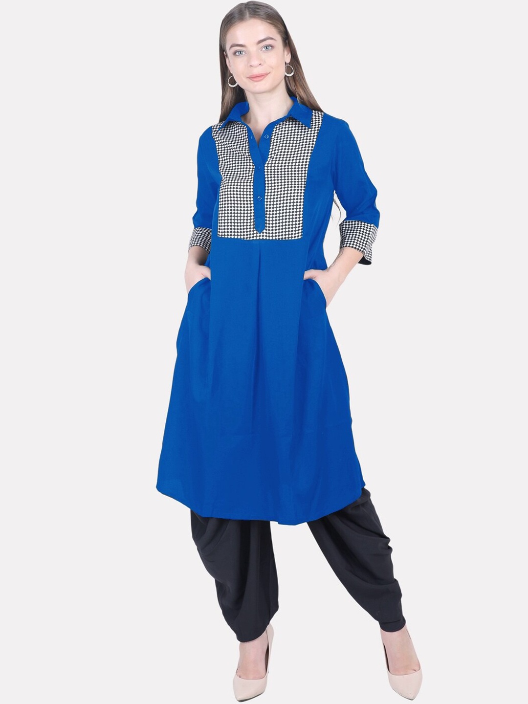 

KALINI Women Turquoise Blue Kurta
