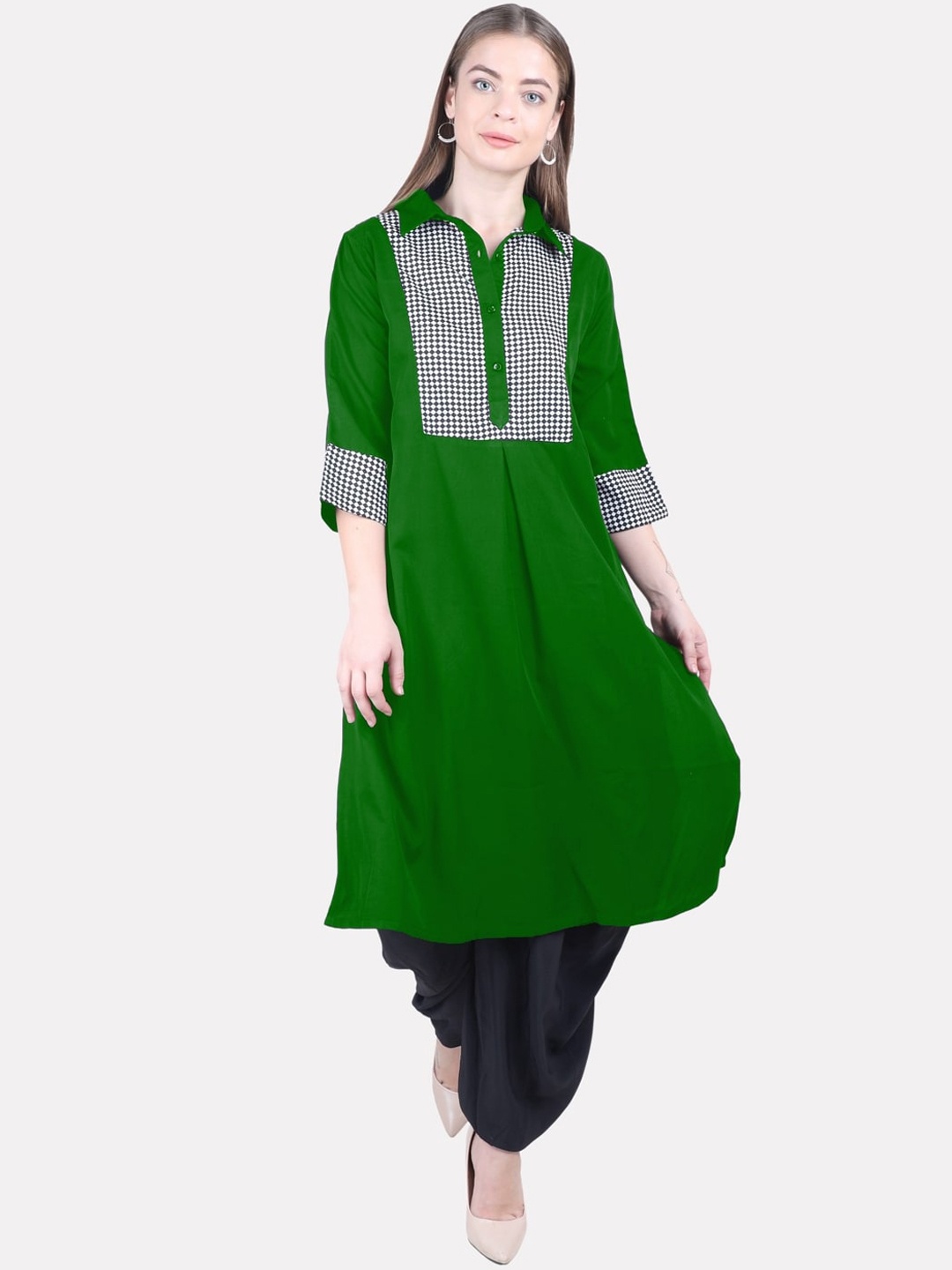 

KALINI Women Green Kurta