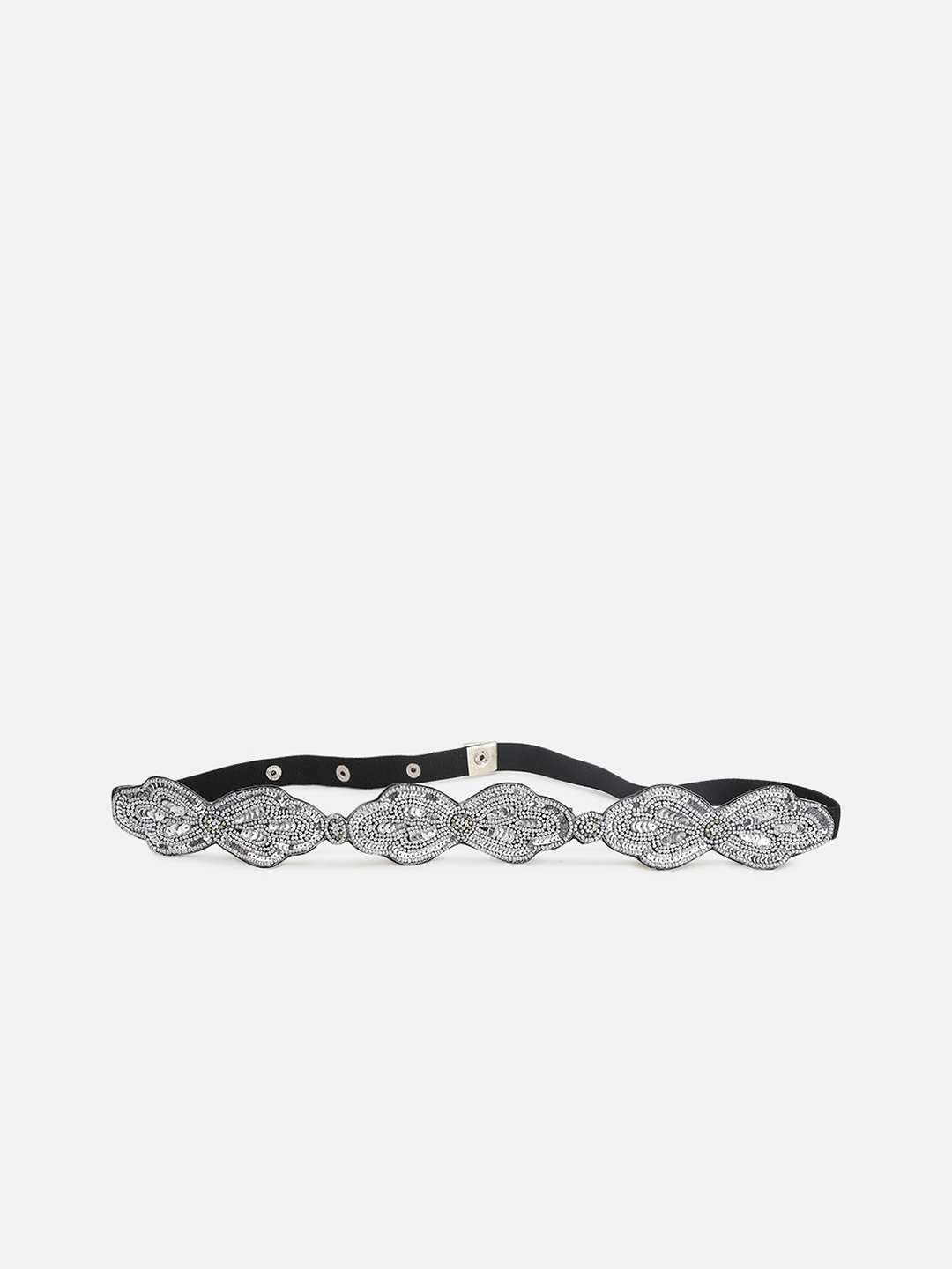 

FABBHUE Women Silver-Toned Embellished Belt